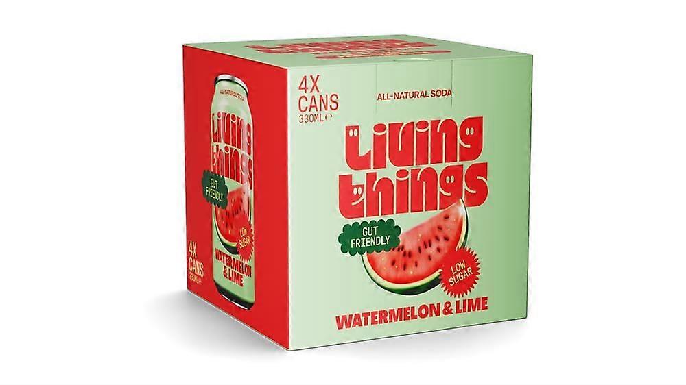 Living Things Pastèque & Citron Vert Pré + Soda Probiotique 4 x 300ml