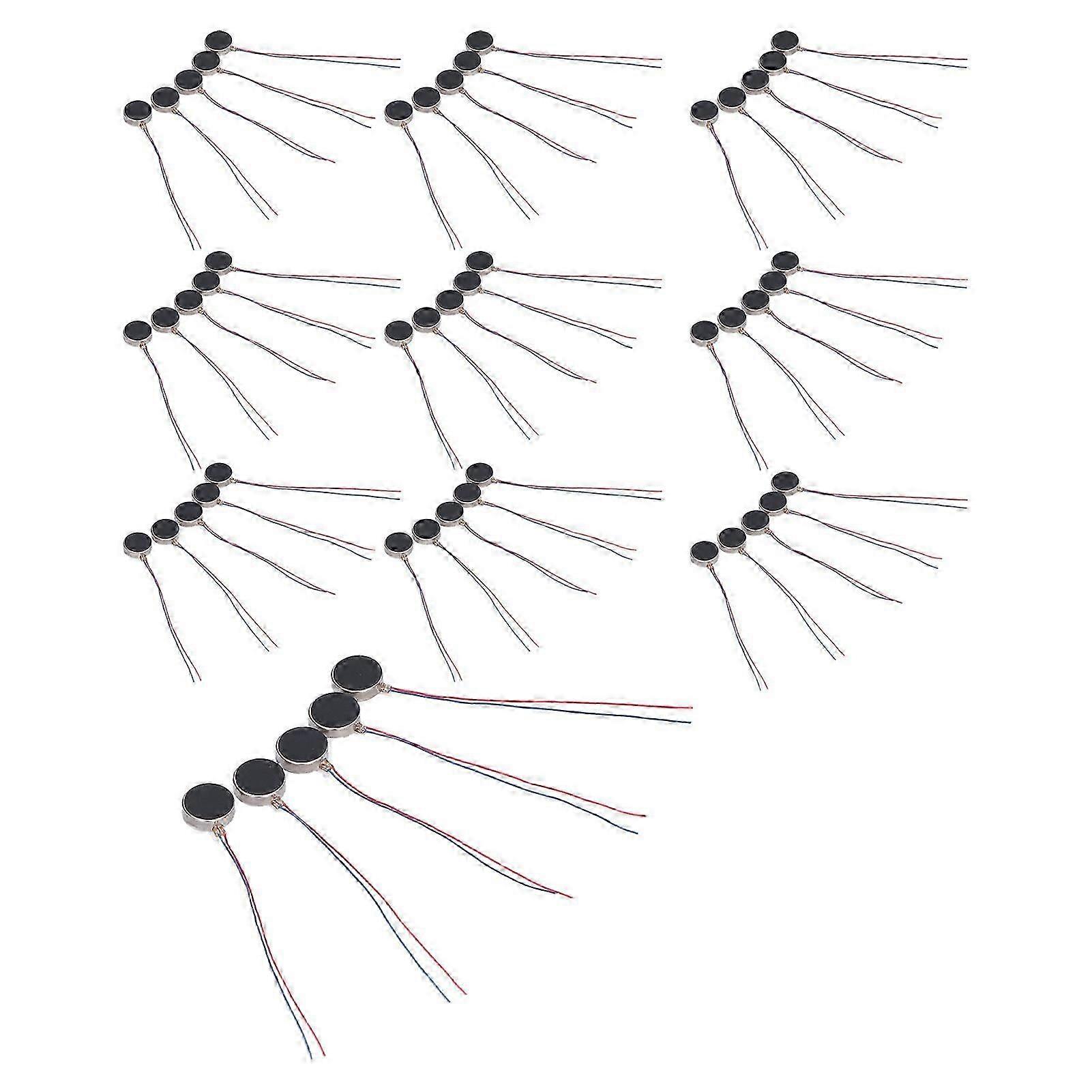 50Pcs Vibrating Motors 12mm3.4mm 3V High Accuracy High Resolution Low Vibration Low Noise Mini DC Flat Button Motor