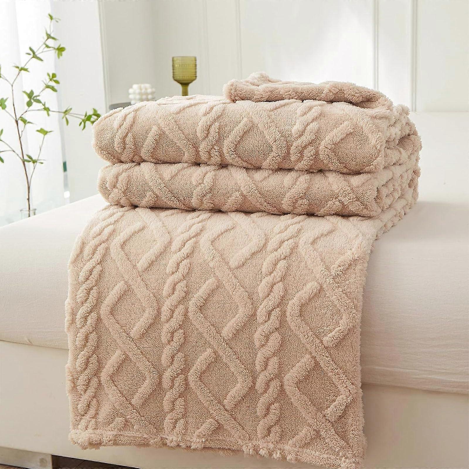 Large Soft Fleece Throw Blanket, DoubleSided Fluffy For All Seasons, 150x200cm