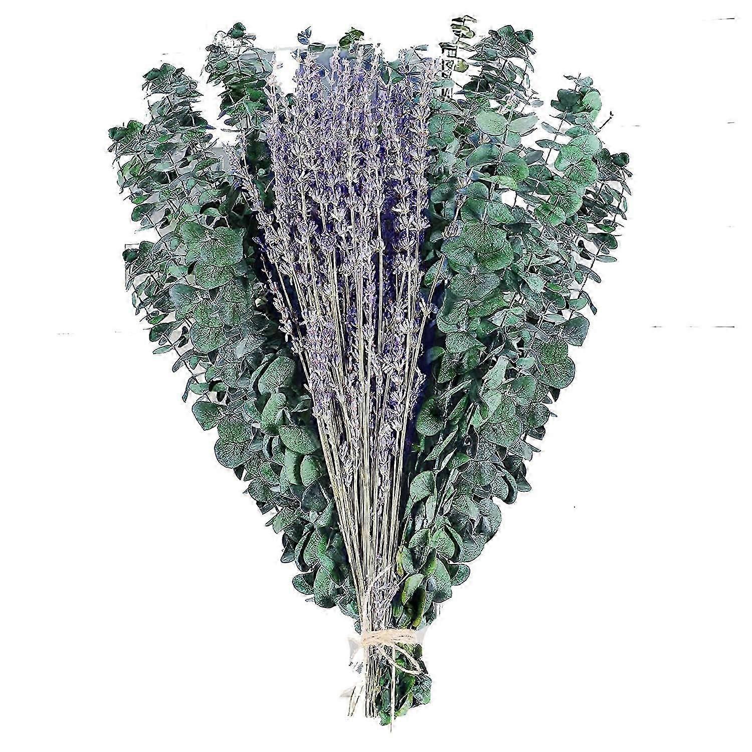 15 Pcs Dried Preserved Eucalyptus Stems & Lavender Flowers Bundles for Shower, 17In Eucalyptus Leav