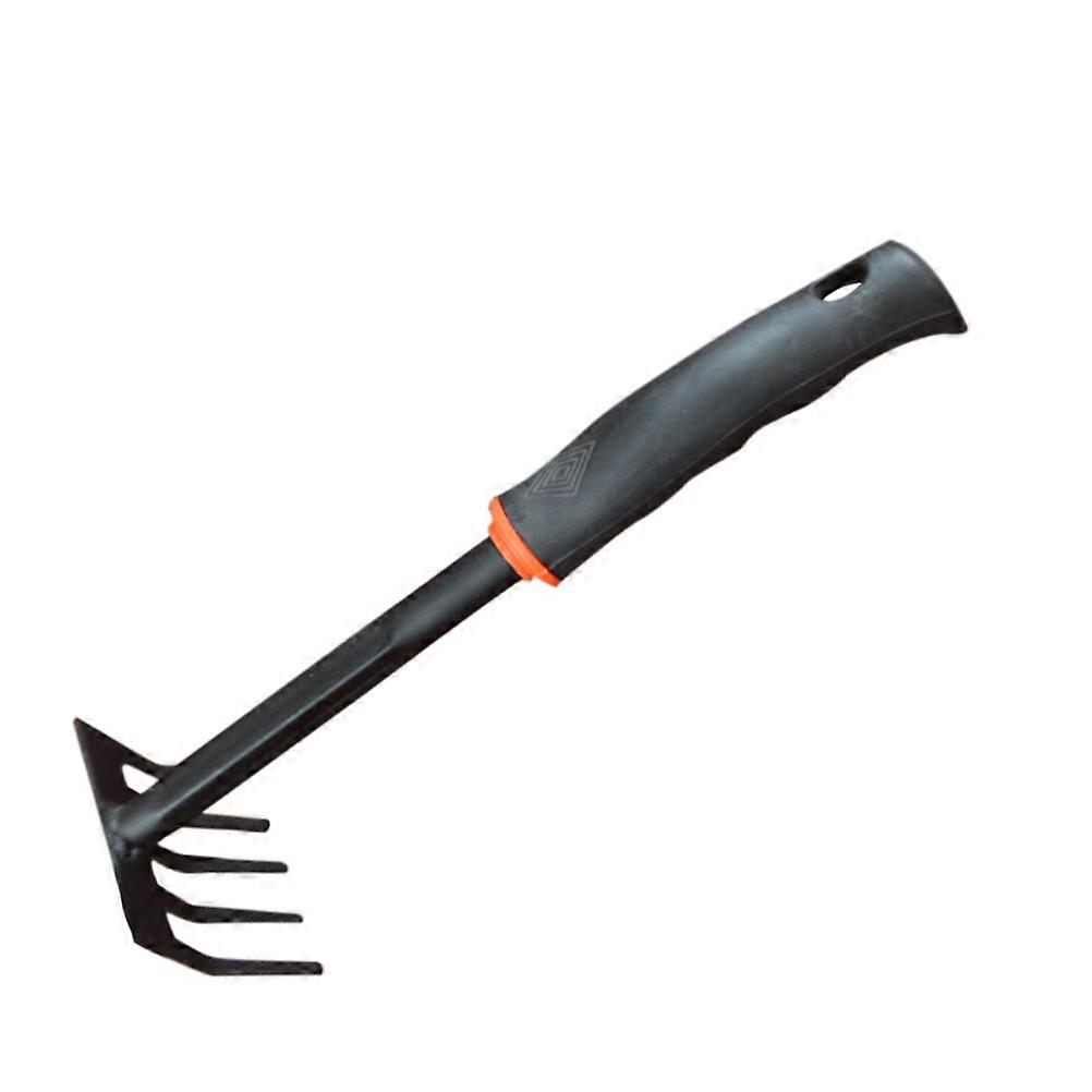 Garden Steel Rake Tool Cultivator with Short Handle Mini Rake