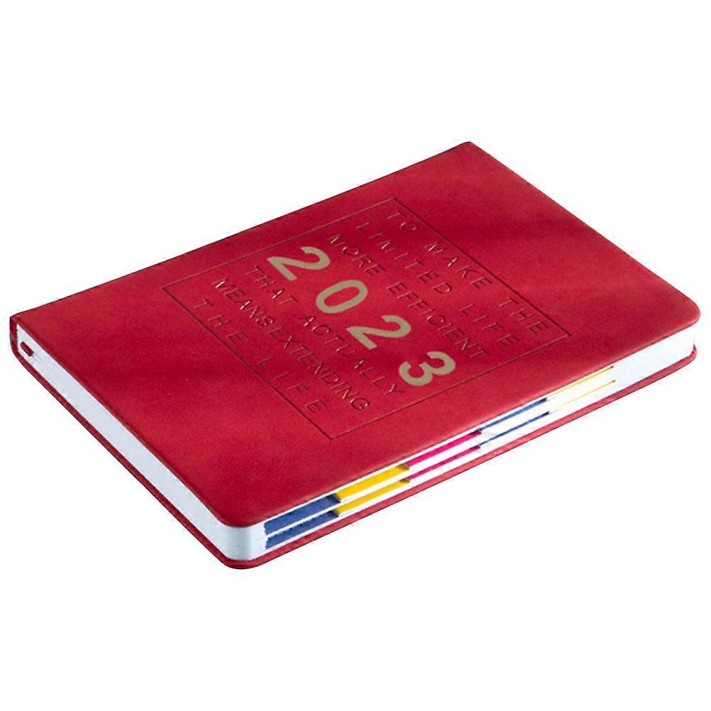 Study Calendar Agenda Planner Efficient Plan Pad To-Do List Schedule Plan Pad For 2023 Friends Simple Practical PU Leather 1Set