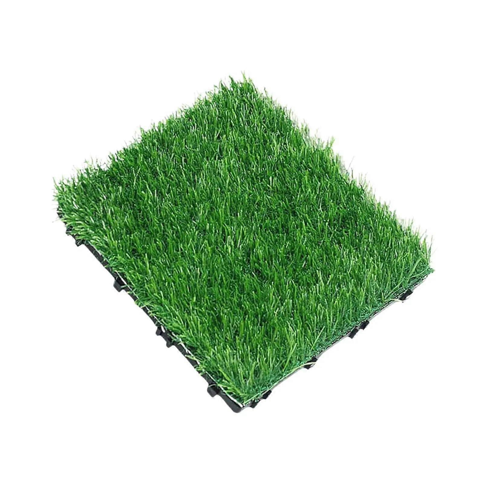 Artificial turf, interlocking, square, artificial grass, 30.5 x 30.5 cm, for lawn