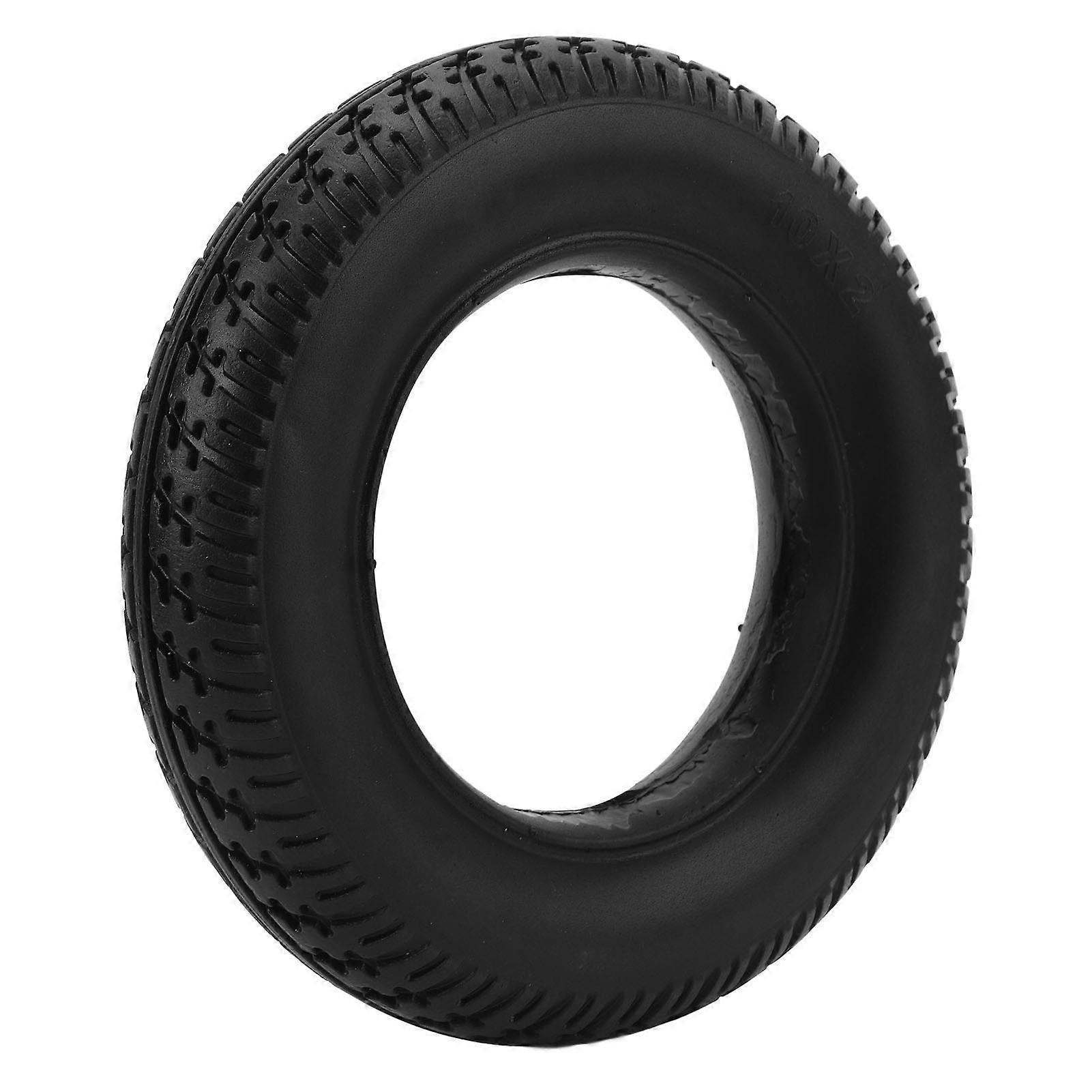 Electric Shock Absorbing Prevent Slip Puncture Resistant Replacement Rubber Scooter Solid Tire 10x2in