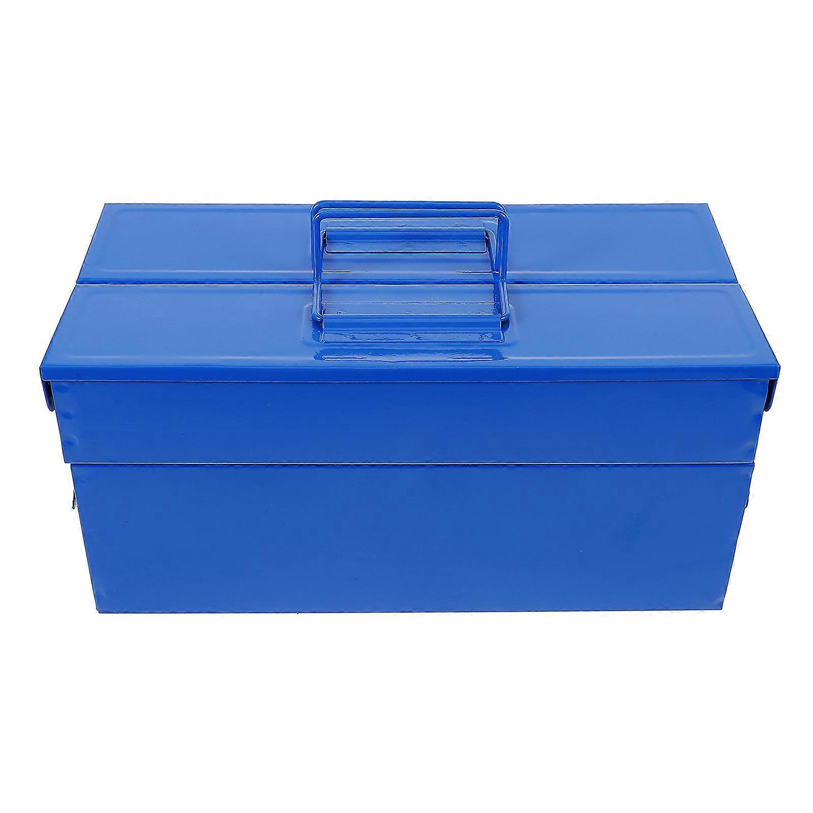 Convenient Tool Box Outdoor Handheld Tools Storage Organizer Rectangular Blue 34.00X16.30X16.30CM Tool Organization 1Pcs