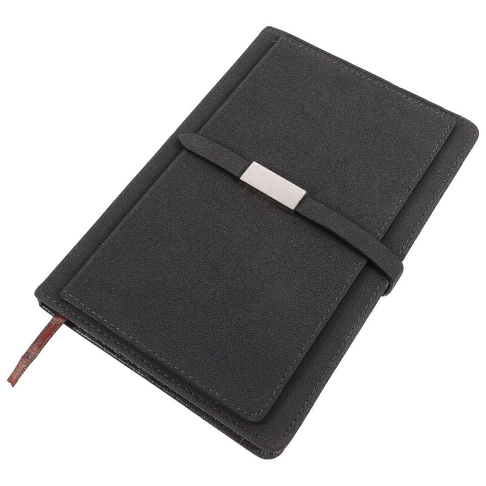 Monthly Weekly Planner Yearly Planner Rectangular Writing Planning Magnetic Closure Daily Use Black A5 1Set