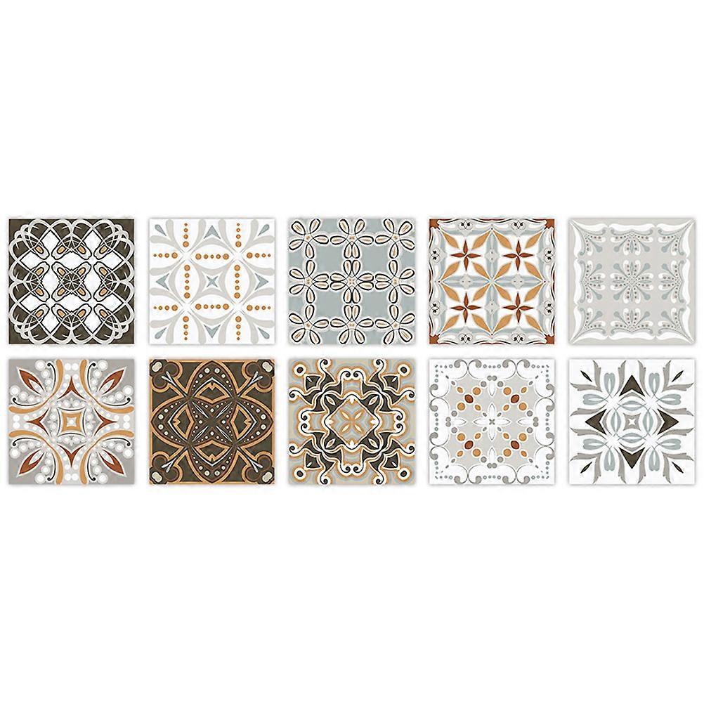 Adhesive Backsplash for Kitchen Oil Proof Wall Stickers Simulation Tile Wall Stickers 10x10cm 10Pcs DIY Enthusiasts Area