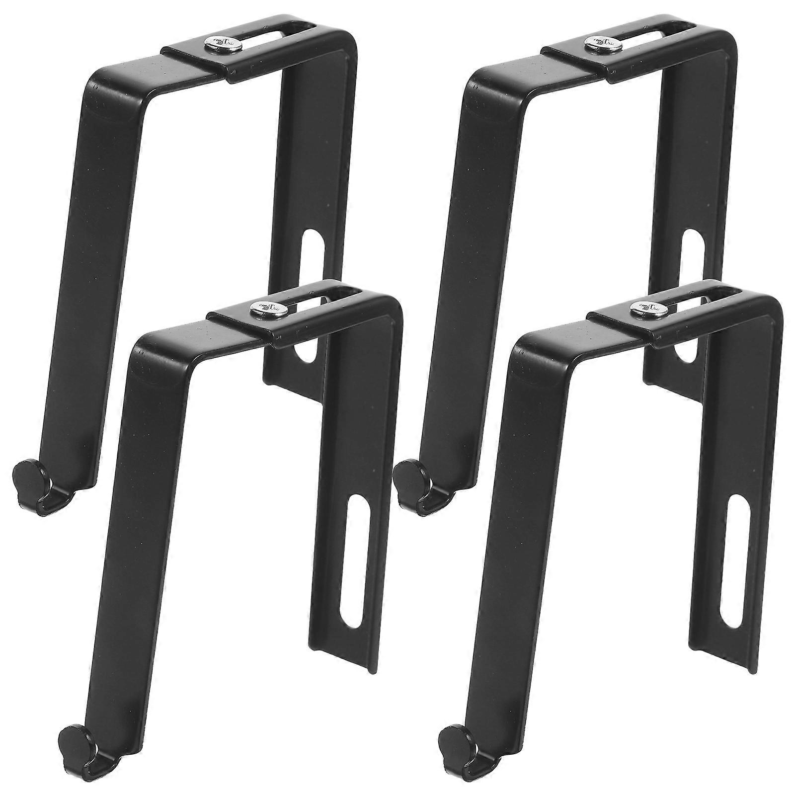 Cubicle Hooks Adjustable Metal Supports Multiple Items For Balcony 4Pcs
