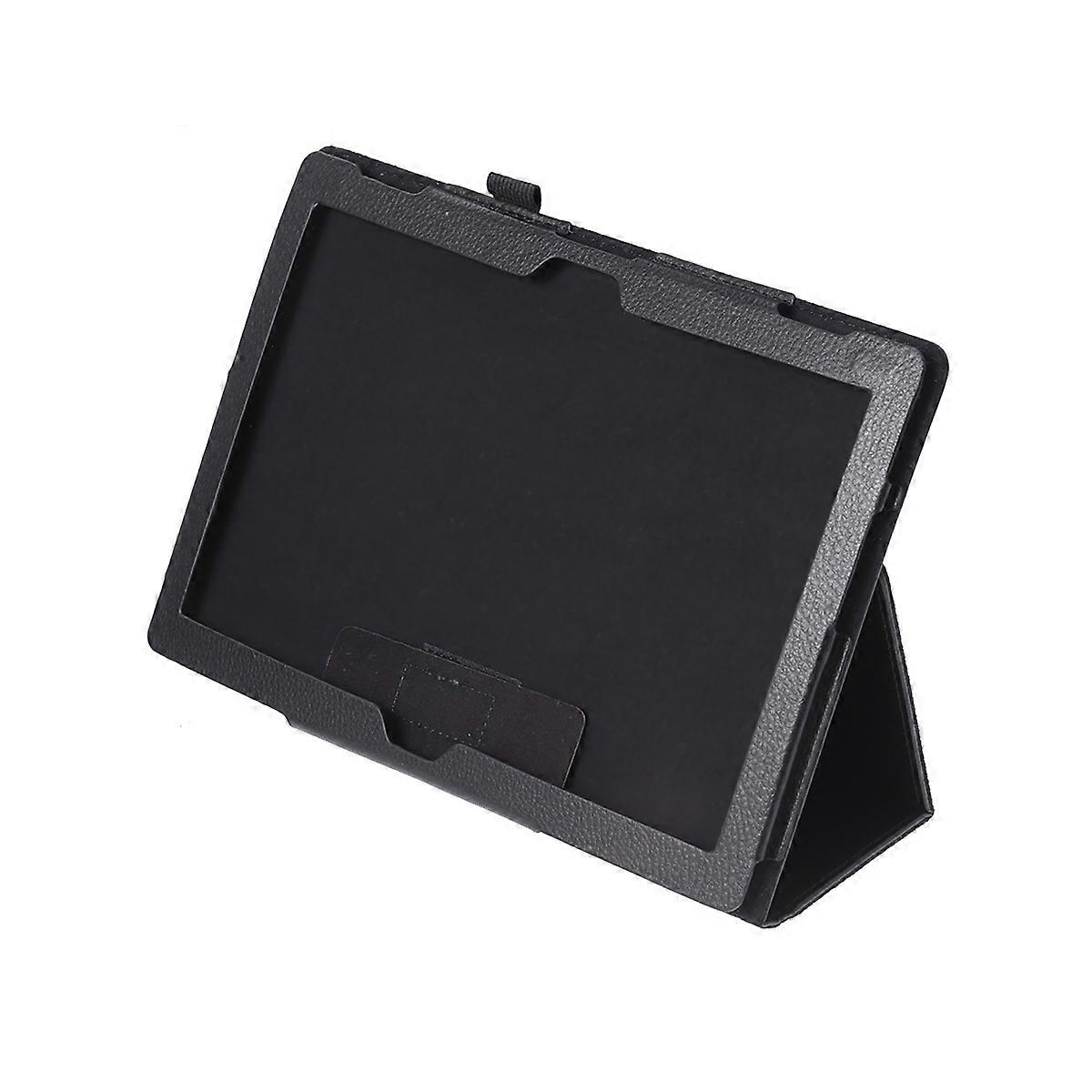 Litchi Texture Tablet Case with Full Coverage Protection, Stand Function and Precise Cutouts for Easy Access, Black