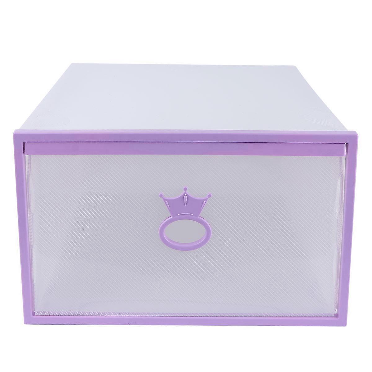 صندوق أحذية نوع درج صناديق تخزين أحذية شفافة سميكة مقاومة للرطوبة مقاومة للحشرات لتخزين الأحذية صندوق أبيض 1 مجموعة