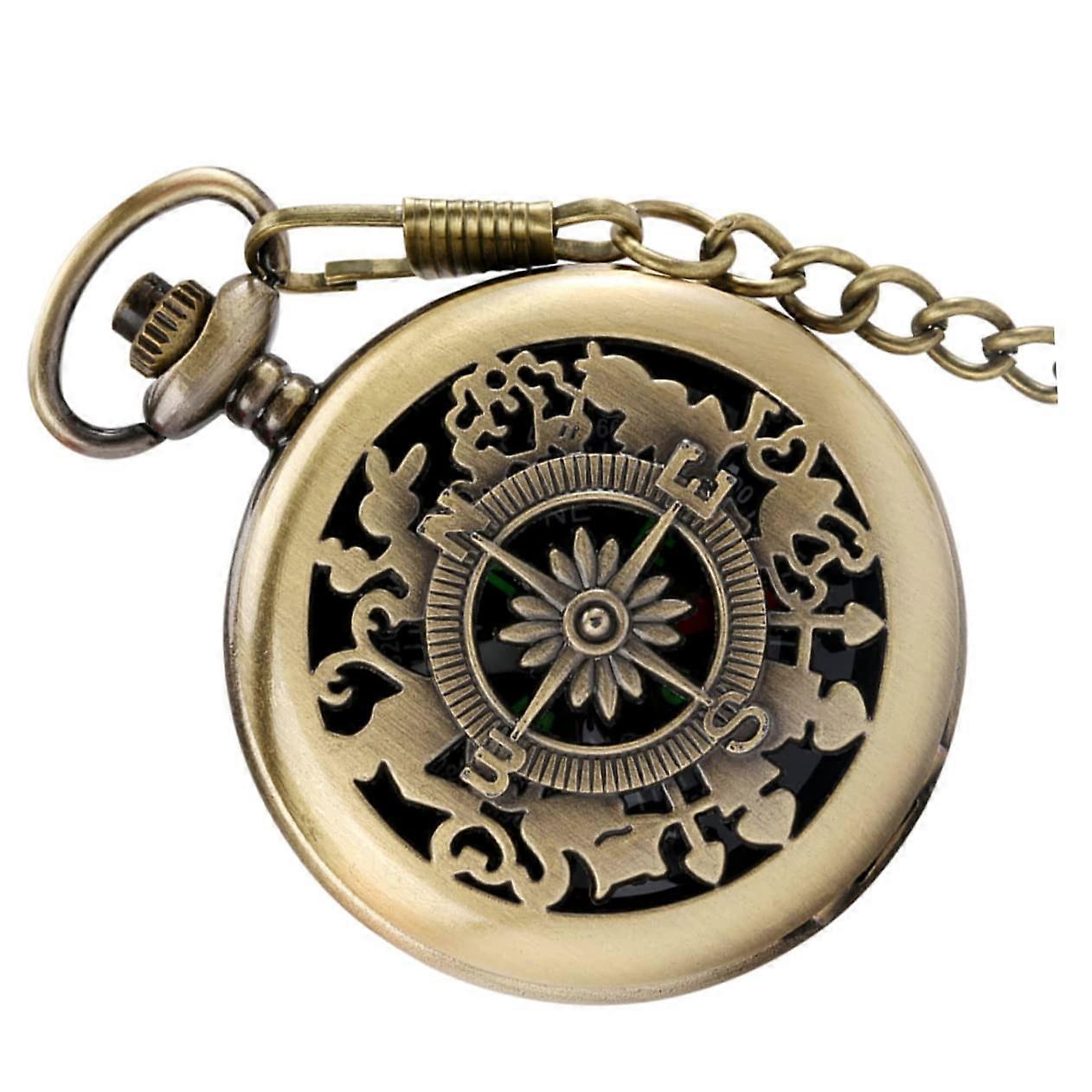 1 Set Pocket Watch Compass in Vintage Style Precise Navigation for Outdoor Activities for Travel