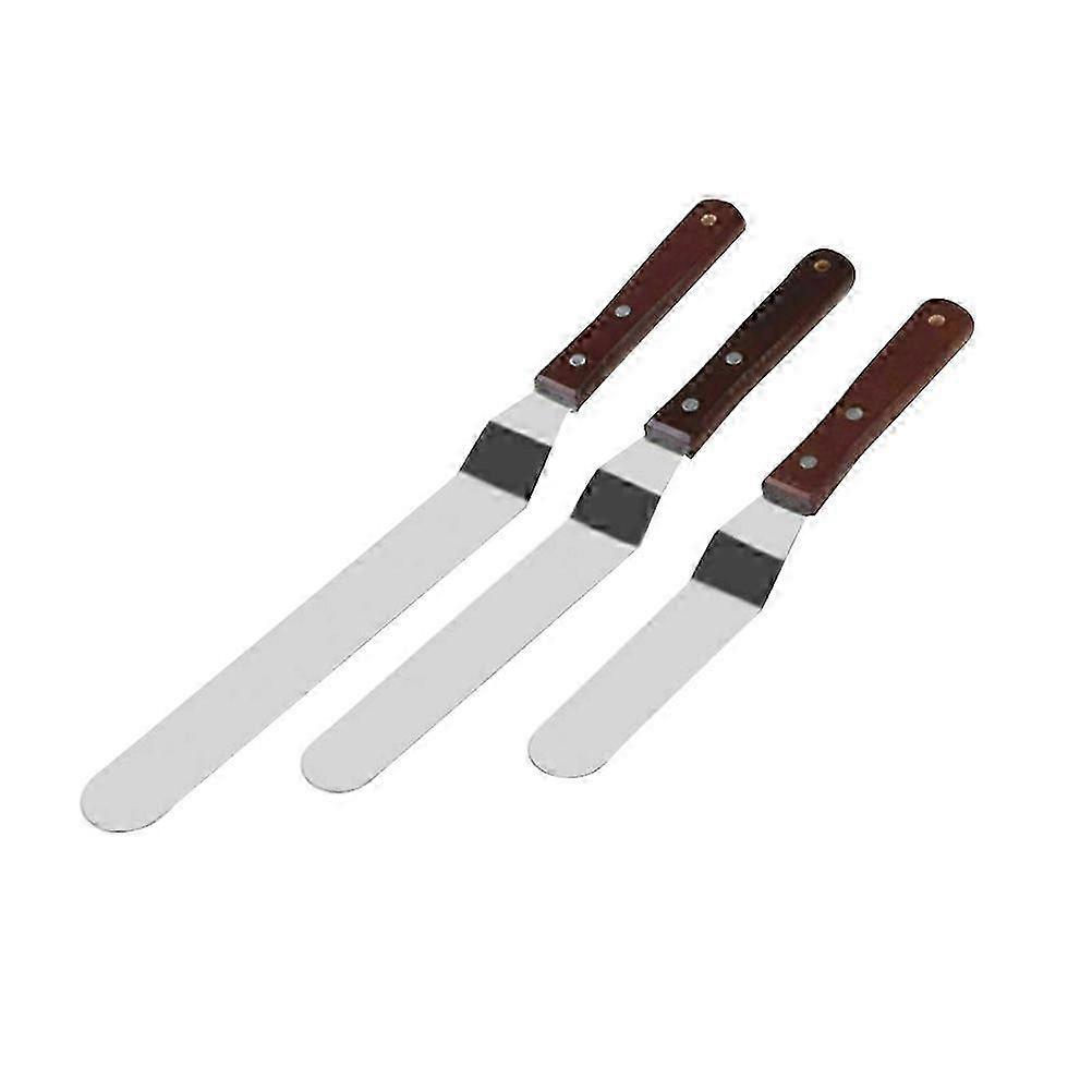 3 PCS Buttercream Icing Spatula Set - 25.4X3cm Cake Frosting Smoother