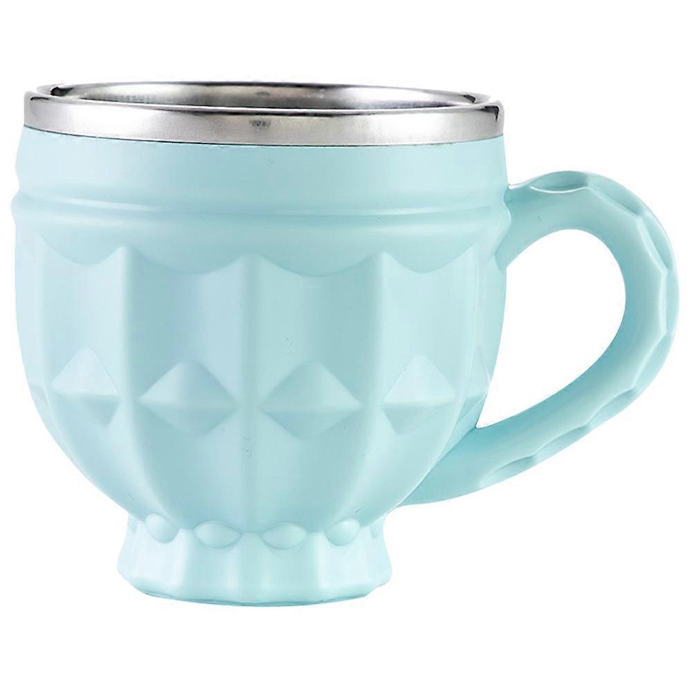 Stainless Steel Mug Double Layer Mug Retro Cold Drinking Cup Household Beer Mug Round Shape Easy to Clean 1Pack