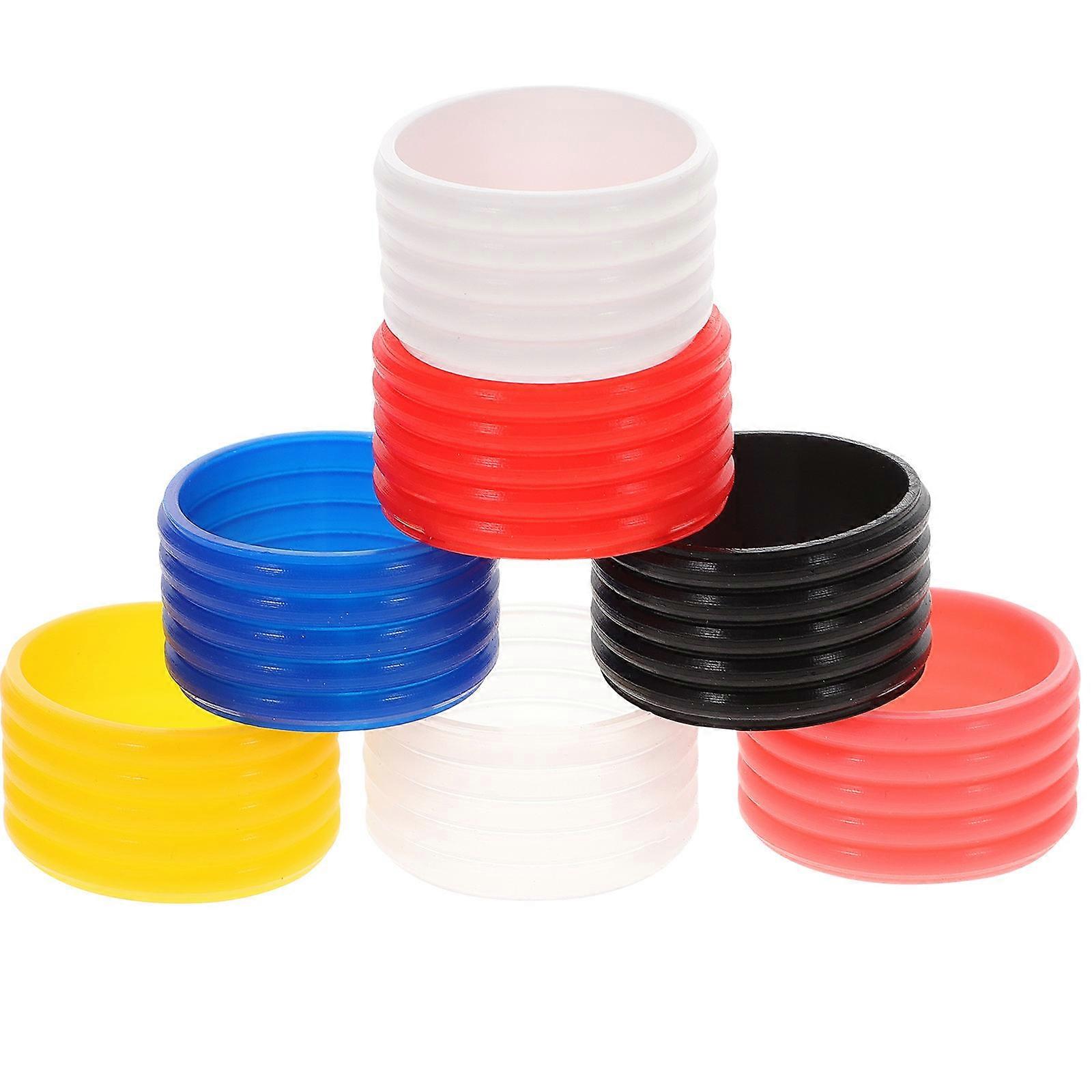 Racquet Grips Tennis Racket Grips Baseball Black Compact Racket Grip Ring 7Pcs