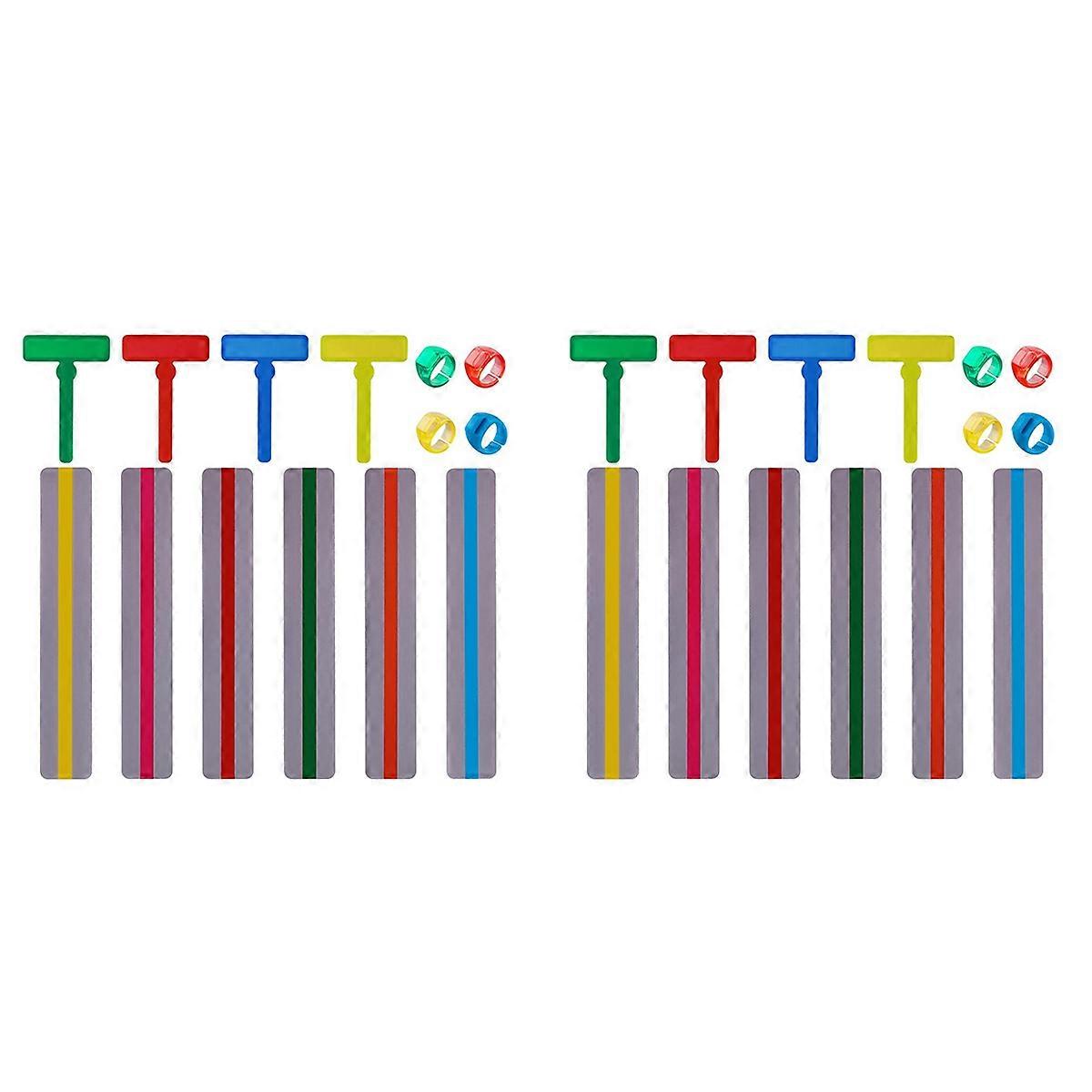 14Pcs Guided Reading Strips Set Finger Trackers for Dyslexic Students