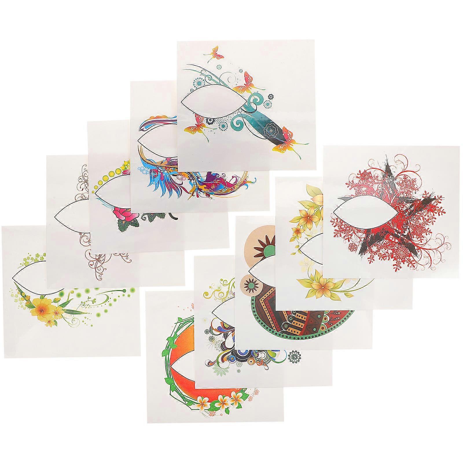 مهرجان ملصقات مكياج العيون تأثيري لاصق نقل المياه 10 قطع