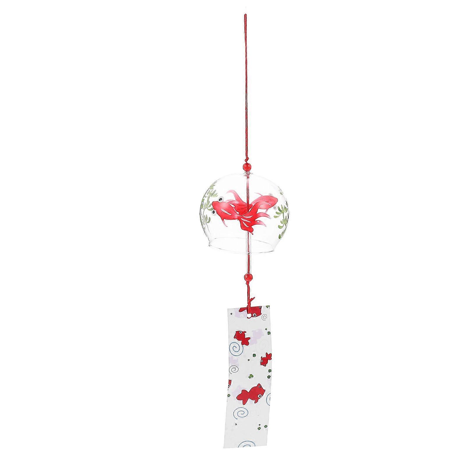 Japanese Style Glass Wind Chime present Indoor Decoration 43x7x7cm Glass Home Decor Item 1Pack