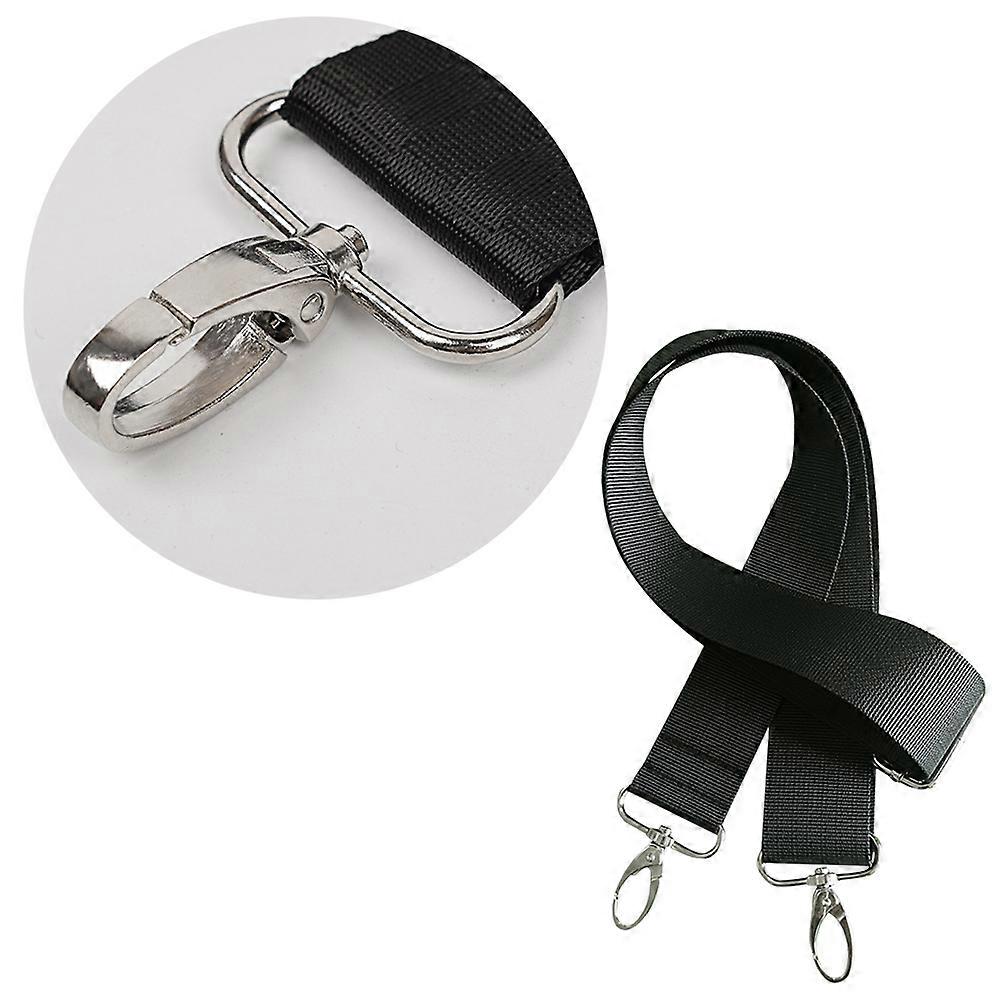 Shoulder Bag Strap Replacement Adjustable Non-Slip Black 150x2.5cm For Men Bag 2Pack
