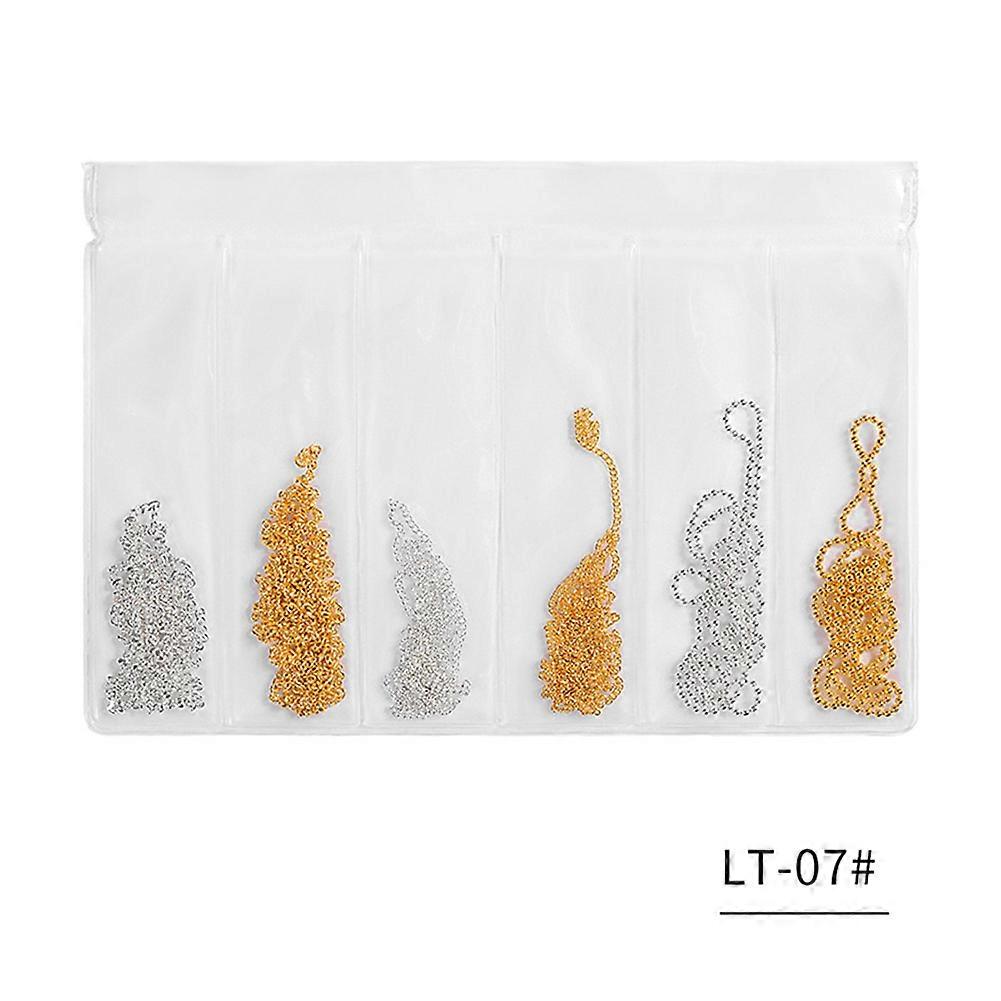 カラフルなネイルアートデコレーション合金チェーンタッセルパンクスタイルDIYマニキュアチェーン (07)