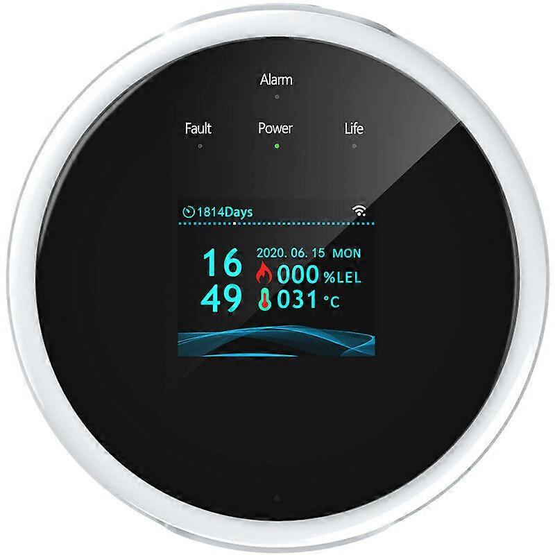 WiFi-Gasleckdetektor LCD-Wandalarm Intelligenter Wi-Fi-Erdgastester / LPG-Alarm EU