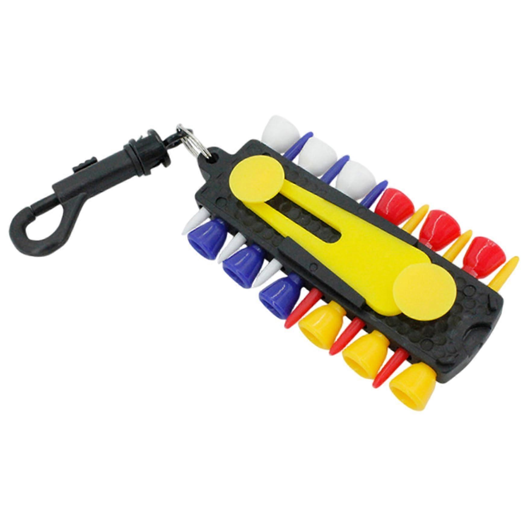 Tee holder, Golf tee holder, portable, comfortable 12, 2 golf ball markers, 1 divot tool, for driving with the driving with the with of
