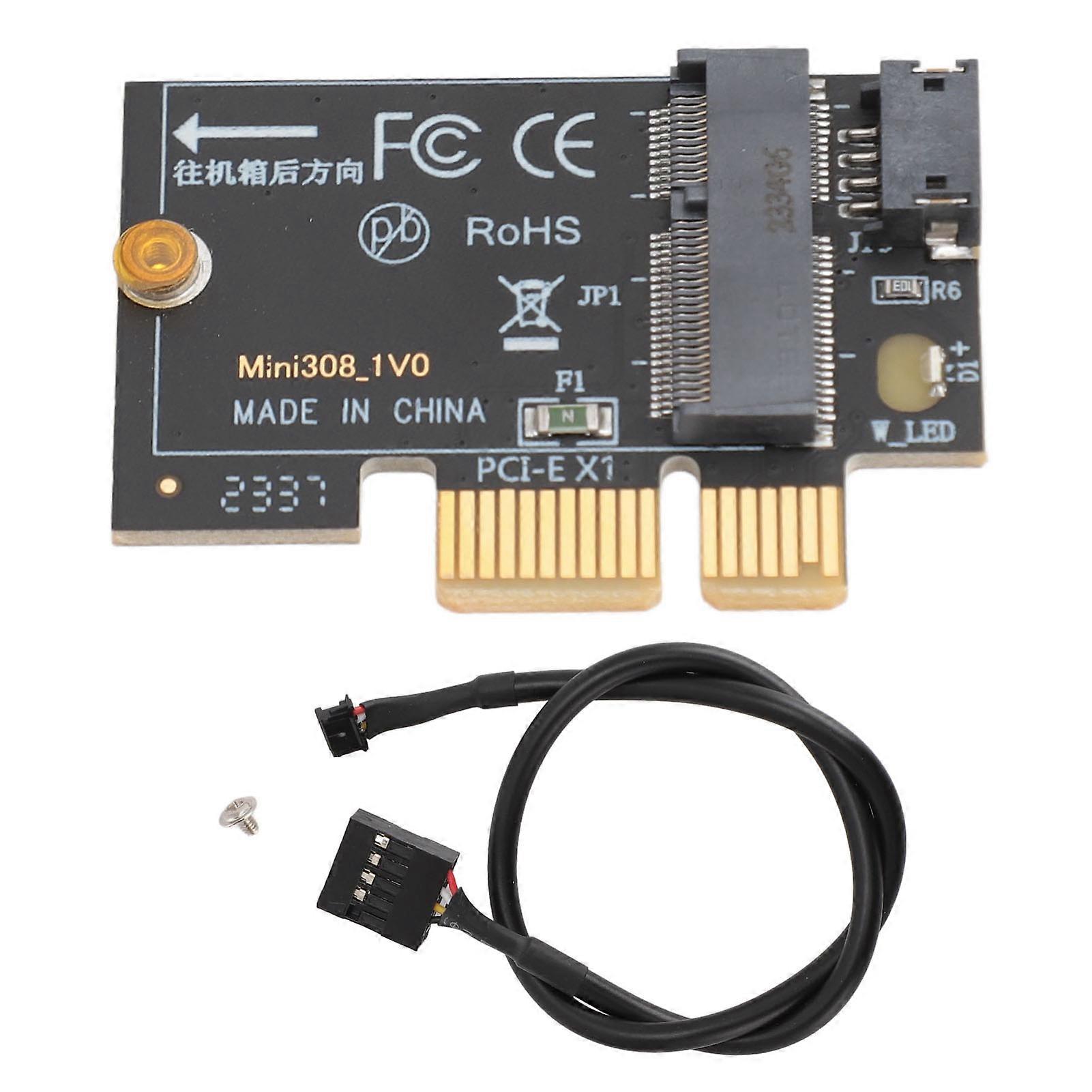M.2 to PCIE X1 Adapter Card, High Speed Data Transmission, Pluggable M.2 to PCI Express X1 Mini Adapter Card for Desktop PC