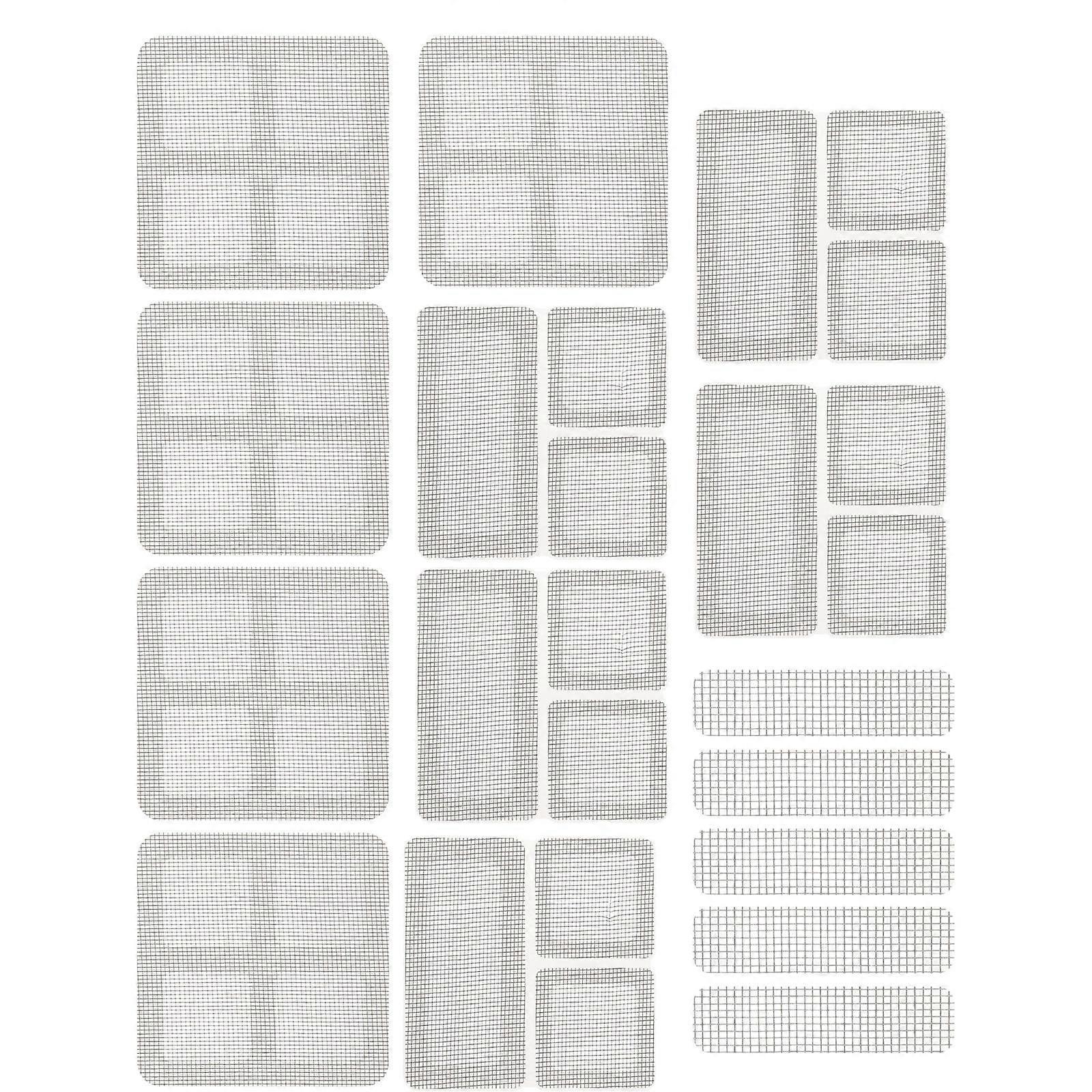 Screen Hole Repair Stickers Window Screen Repair Patches Adhesive Mesh Screen Repair Patches Grey 10x10cm Home Repair 15 Sheets