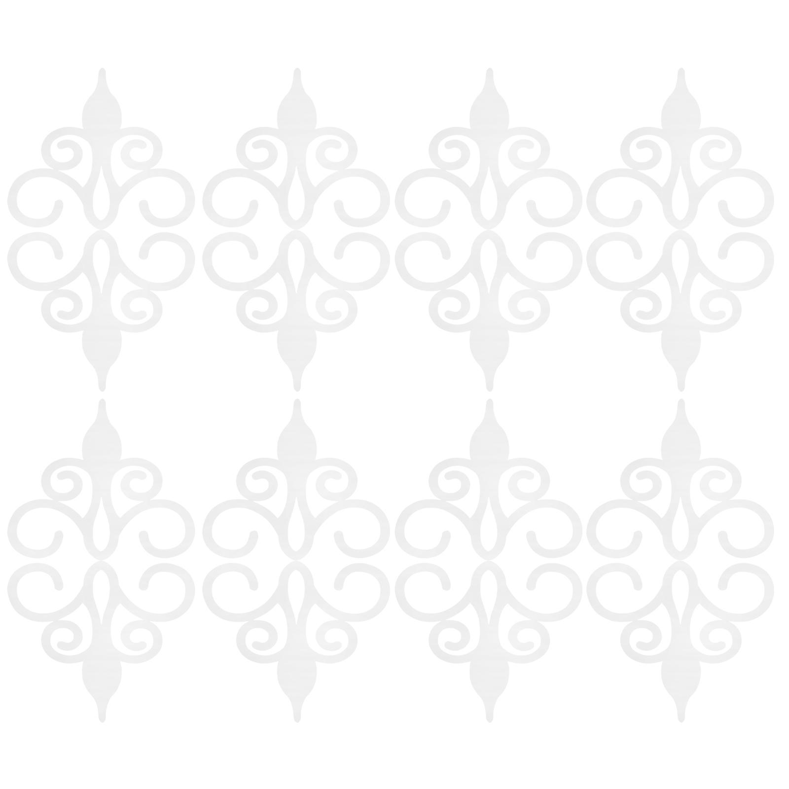Decorative Wall Stickers 3D Silver Flower Acrylic Wall Sticker DIY Wall Decor 2Sets