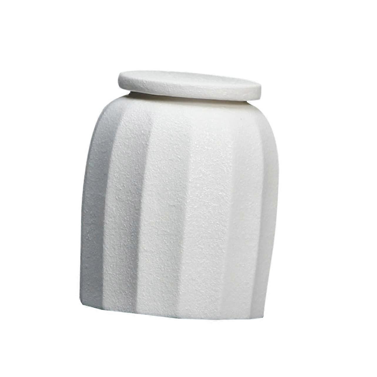 Ceramic tea canister with lid, storage for tea and spices, table decor, quality porcelain jar in white, for special occasions