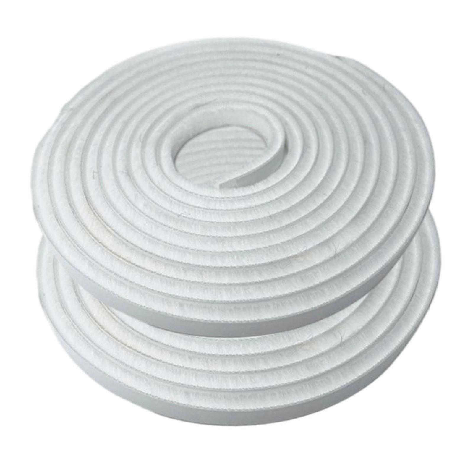 Door Weather Stripping Brush Seal for Windows - 2 Pack, White, Adjustable Length, Energy Efficient, Durable Material