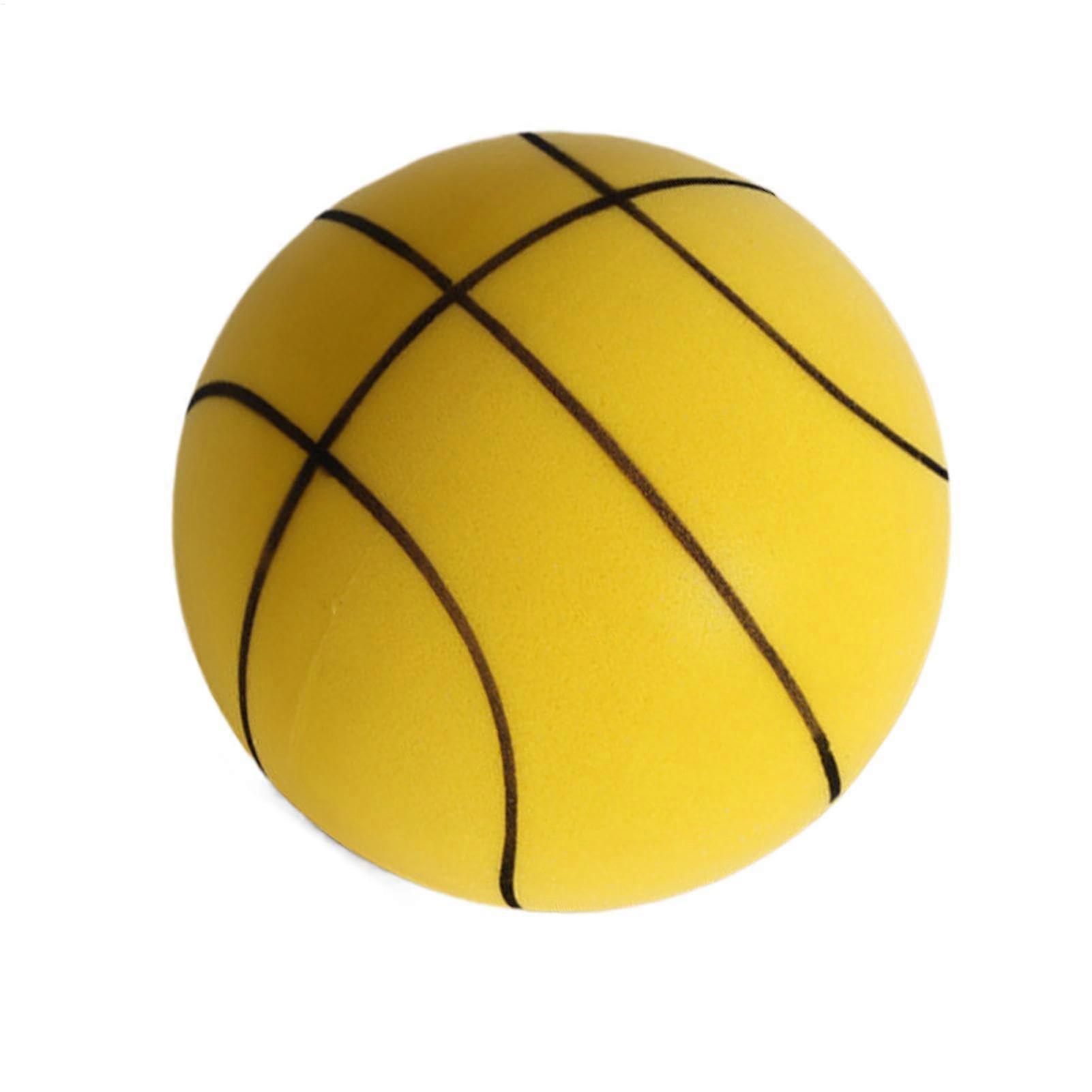 Quiet Basketball  Highly Elastic Foam Ball  Training Ball Yellow 24CM