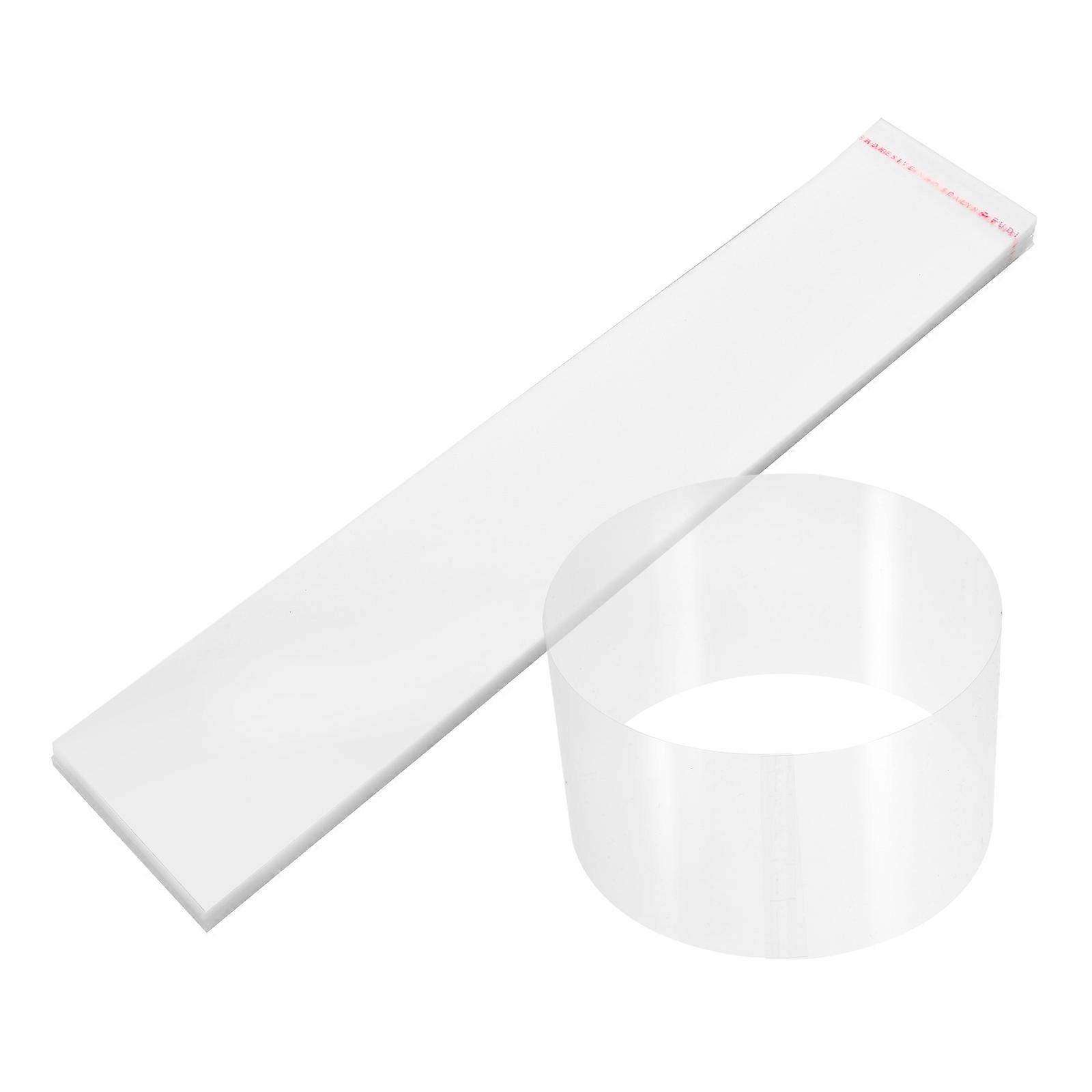 Baking Decoration Tool Rectangular Cake Collar Transparent Liners Chocolate Cake Pastry 33.50X6.50X0.10Cm 100 Sheets