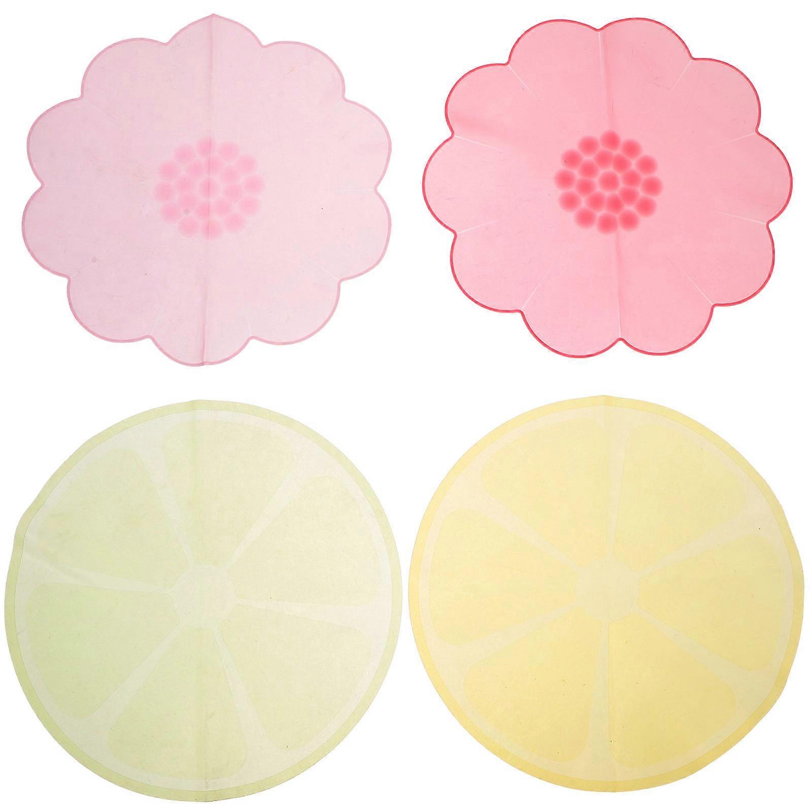 Stretch Lids Reusable Silicone Preservation Cover for Kitchen Use Non-slip Pad Heat Resistant 4Pcs
