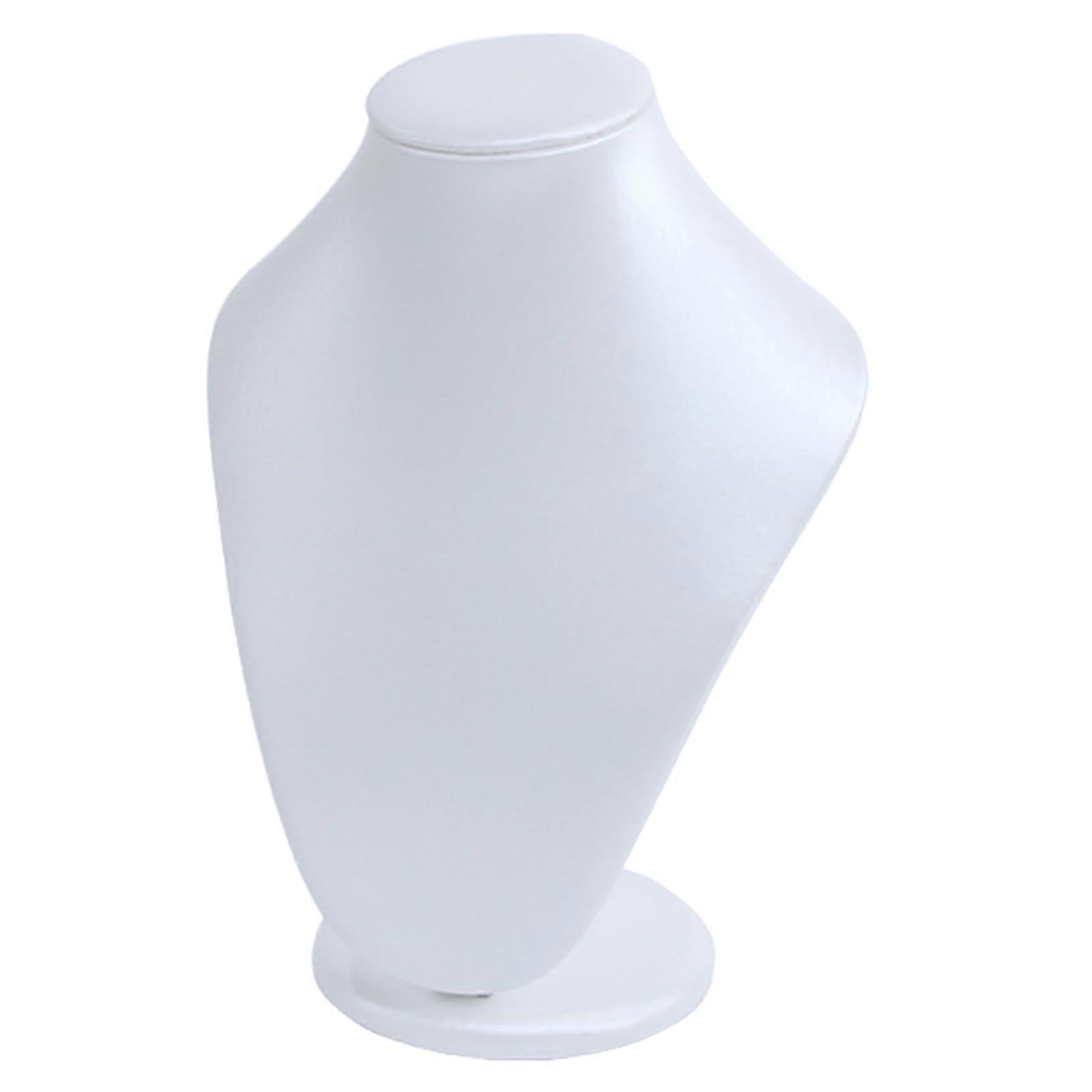 Leather Neck Model Stand Medium White/Opulent Garden Modern