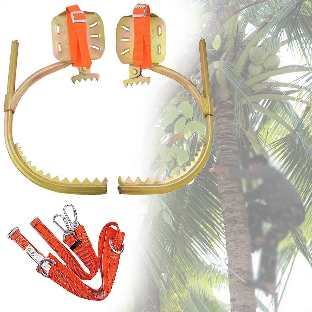 Tree climbing artifact, nonslip equipment set, adjustable foot strap, for climbing, hunting, Model 550.