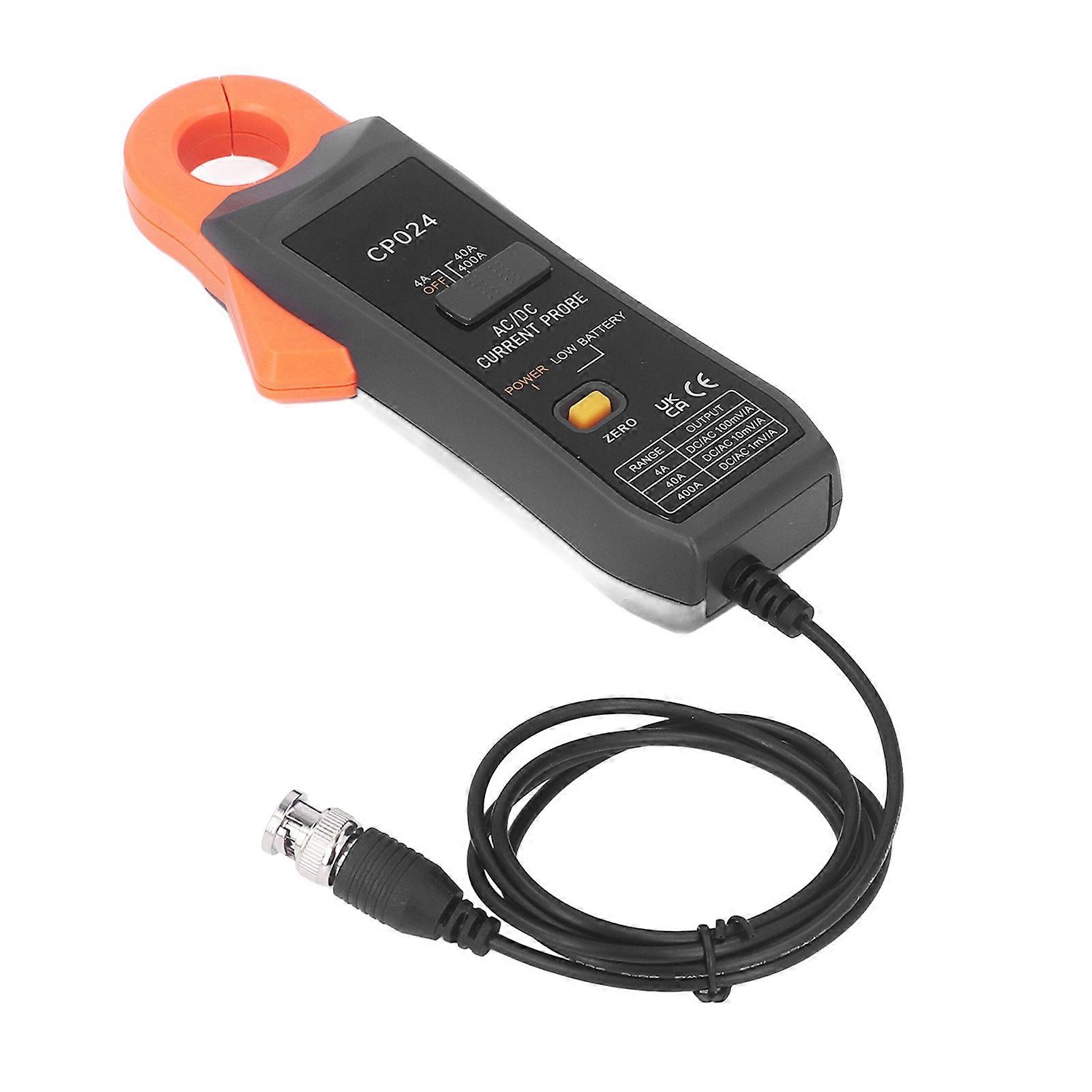 AC DC Current Clamp 4 To 400A Maximum 23mm Jaw Clamp Current Probe with BNC Interface for Oscilloscope 