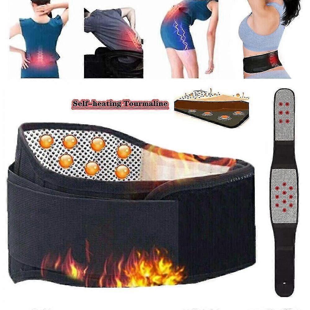Back Pain Relief Waist Support Belt with Heating and Magnetic Features