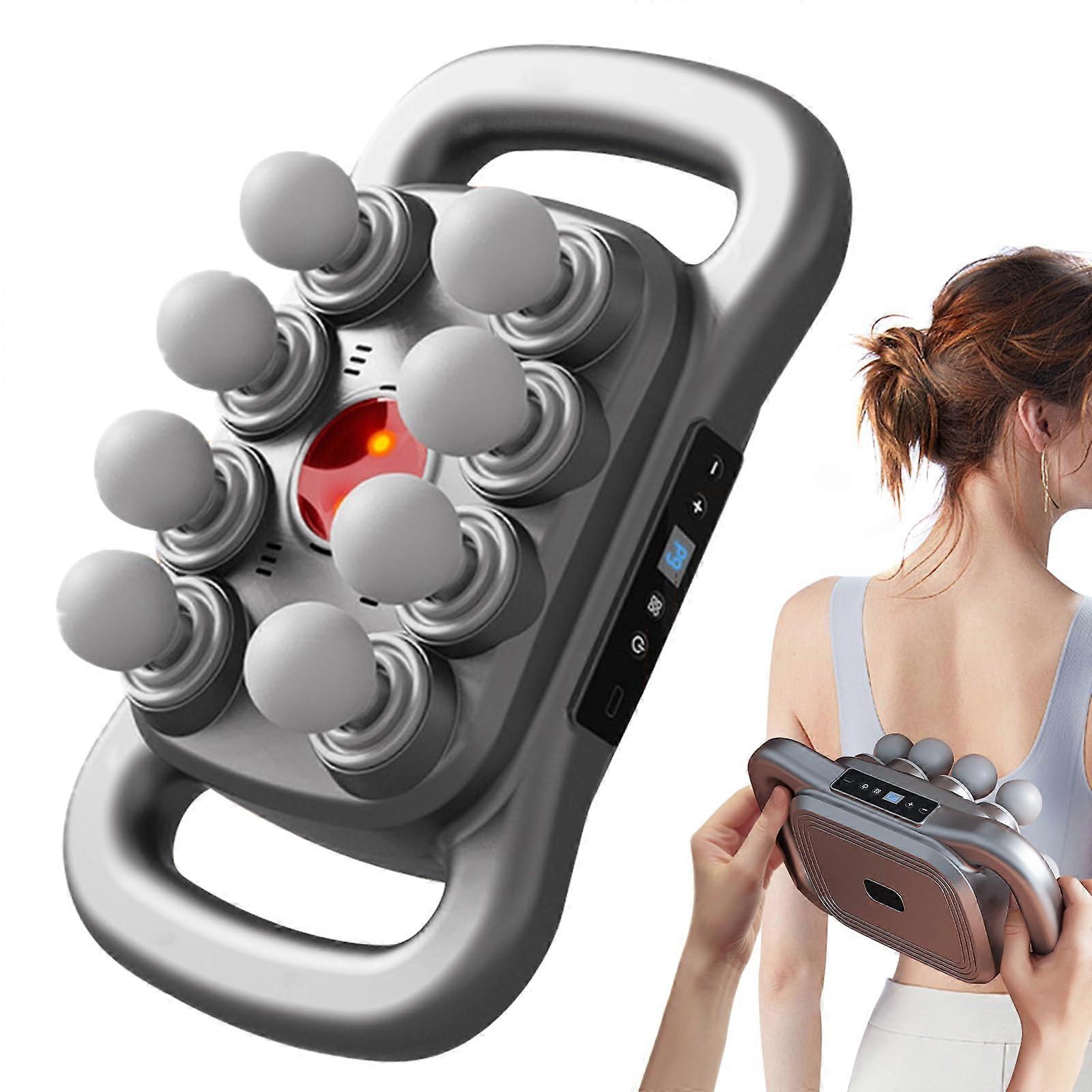 8 Head Massage Gun with 30 Speed Levels and 3 Massage Modes, Quiet Electric Neck and Back Massager for Deep Tissue Relief