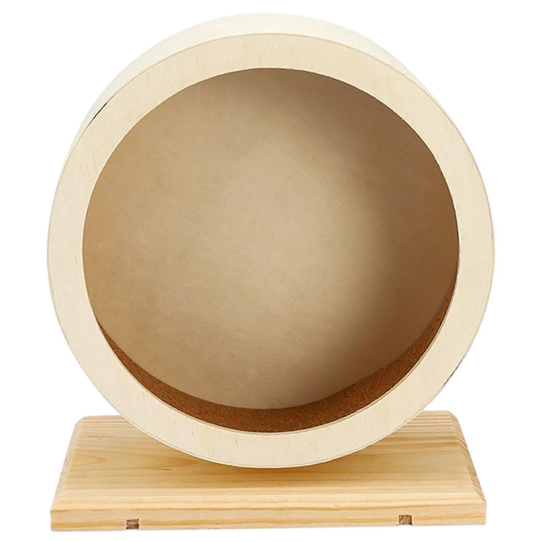 Hamster Wooden Silent Wheel, Small Exercise Wheel Accessory, Quiet Spinner for Hamsters and Mice, Depression Prevention