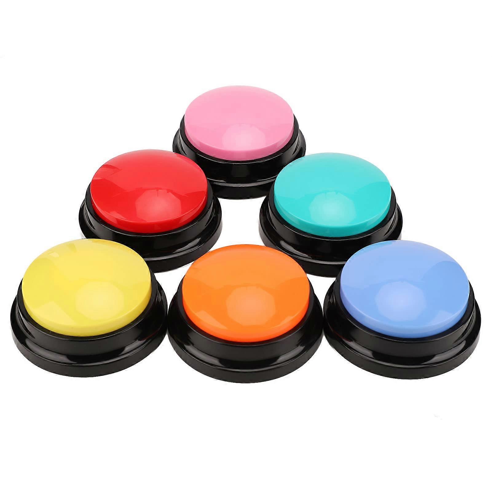 Talking Buttons, Pack of 6 Dog Recording Buttons, Multifunctional Portable 30 Seconds Talk Buttons for Cats, Dogs, Pets