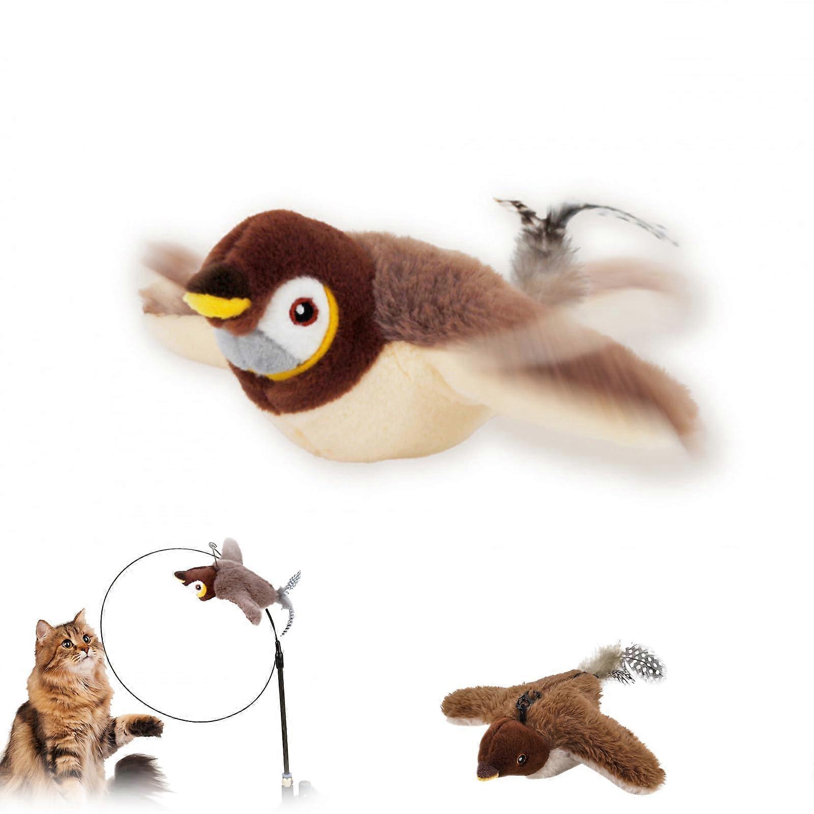 Flapping Bird Cat Toy, Flying Bird Toy for Cats, Simulation Chirping Bird Cat Toy, Flapping Wings, USB Electric Interactive Cat Toys