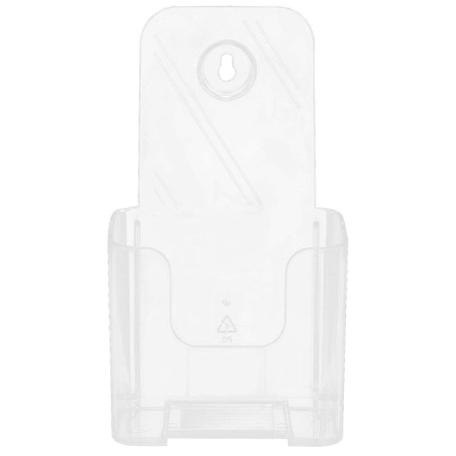 Wall Mounted Acrylic Brochure Holder Transparent Document Display Stand Single Pocket Literature Organizer for Magazines, Files, and Pamphlets Space