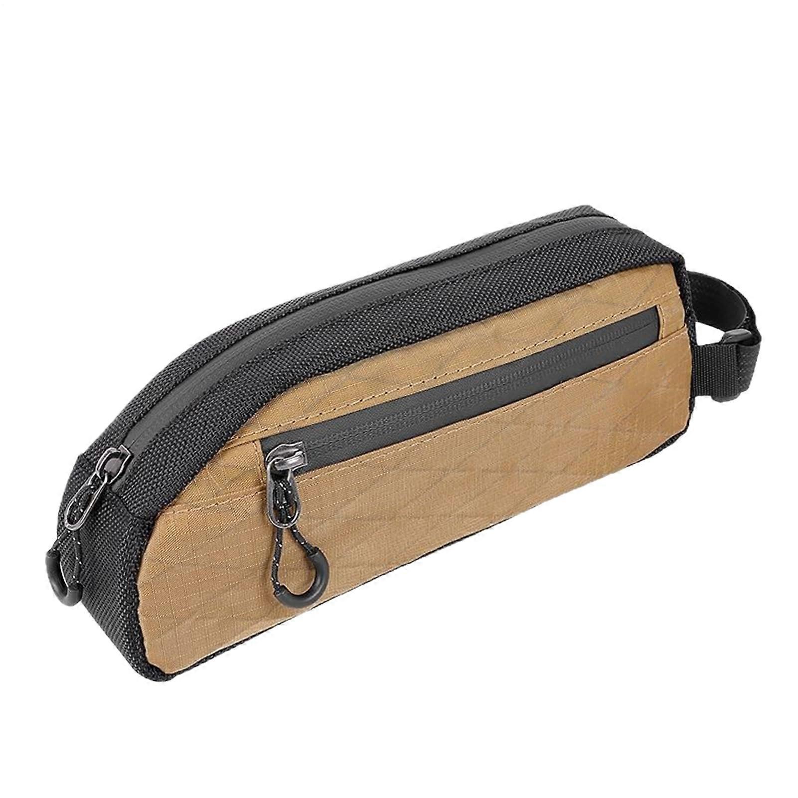 Front Frame Bag Waterproof Bicycle Bag With Side Zipper And Front Tool Pocket For Commuting Travel And Tours