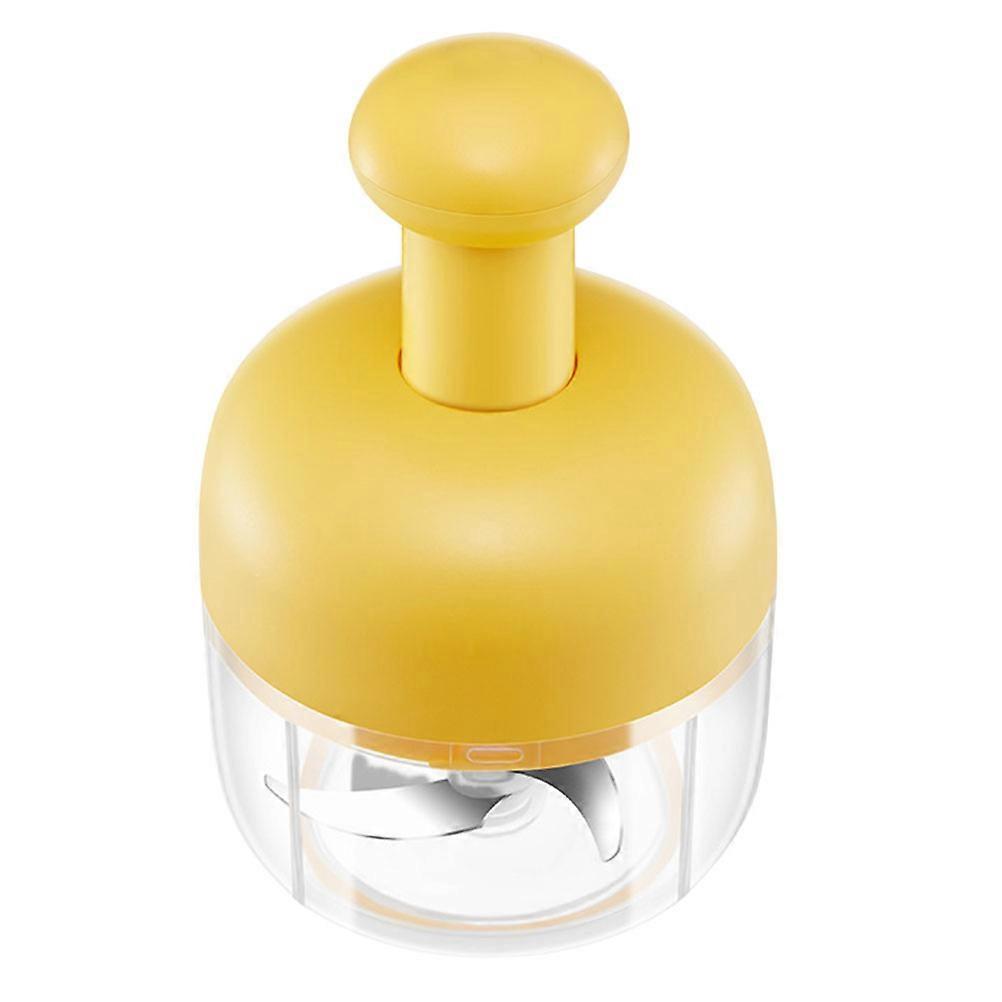 Kitchen Mini Garlic Masher Manual Garlic Chopper Crushing Powder 1Pc Yellow