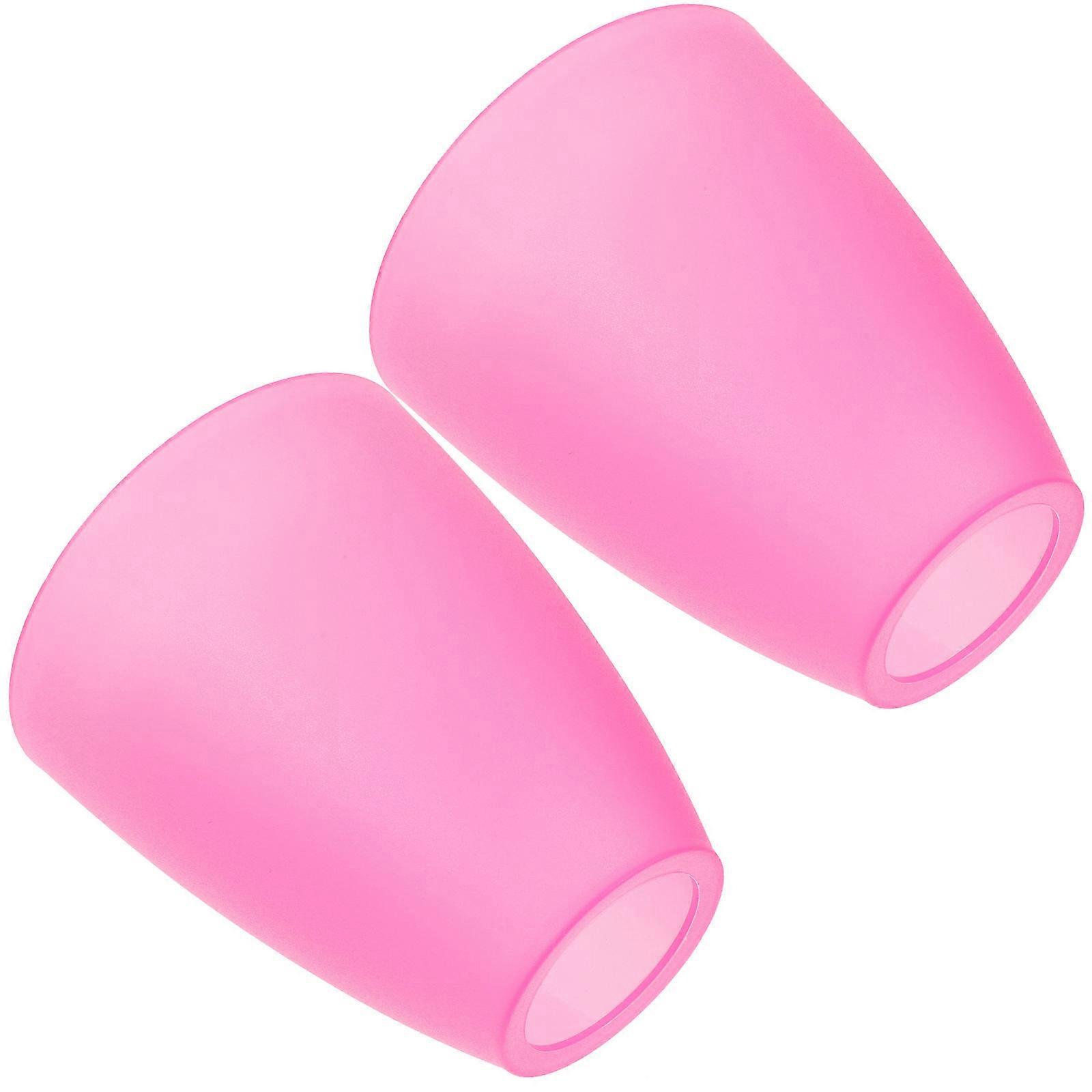 Modern Lamp Shade Replacement For Indoor Lighting Pink Round Opening Light Diffusion 2Pcs