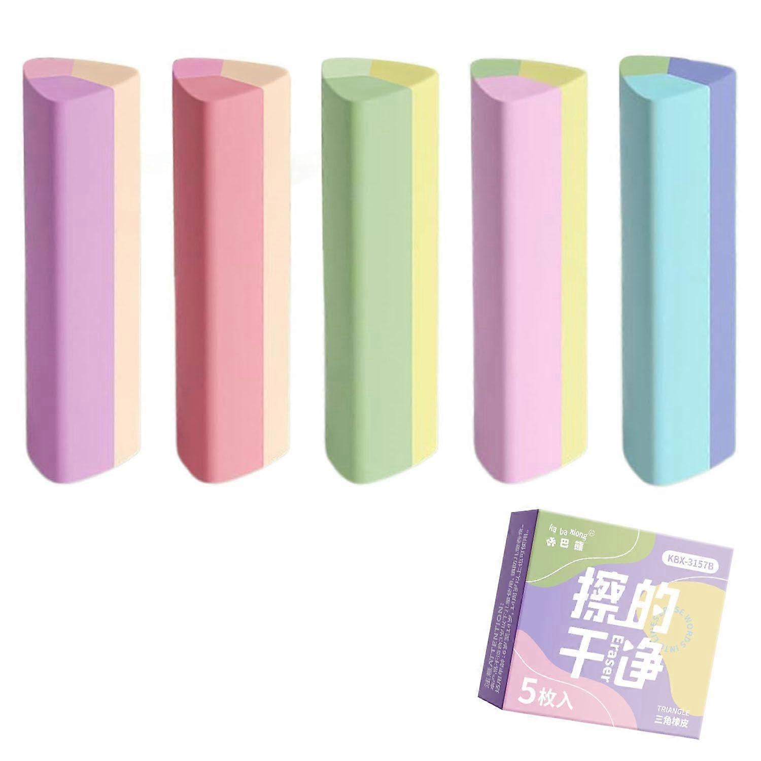 Pack Of 5 Erasers For Children Cat Paw Retractable Erasers Kawaii Push Pull Assorted Colors