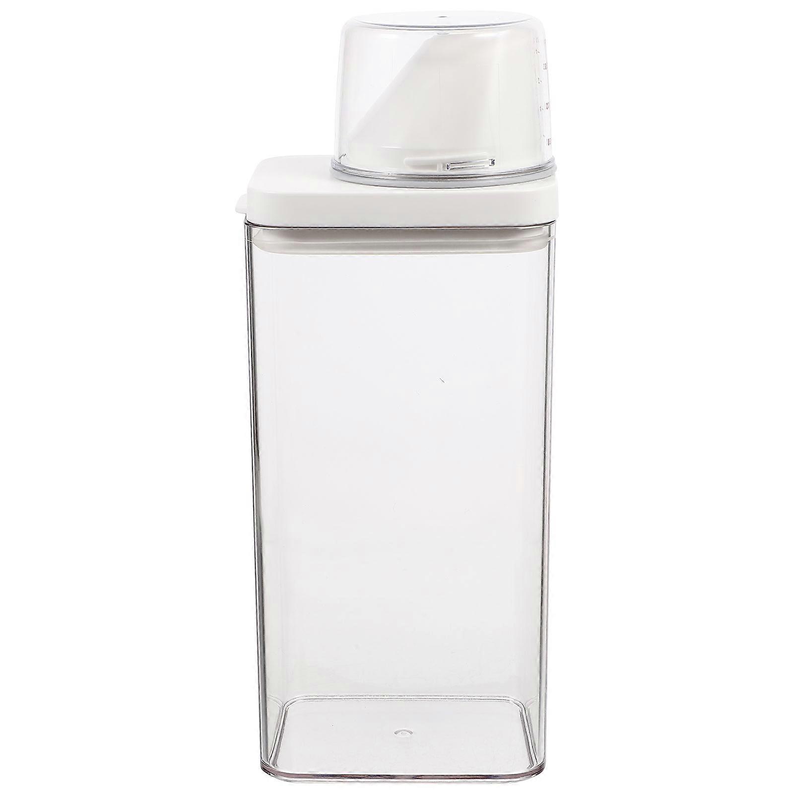 Sealed Food Storage Container Airtight Storage Jar Square Shape Ergonomic Handle 1500ml 1Pcs