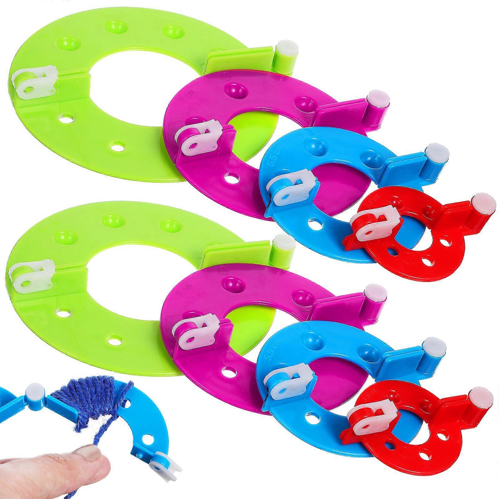 Pompom Making Machine Practical Craft Pompom Utensils For present Giving Assorted Color 7Cm Craft Tool 8Pcs