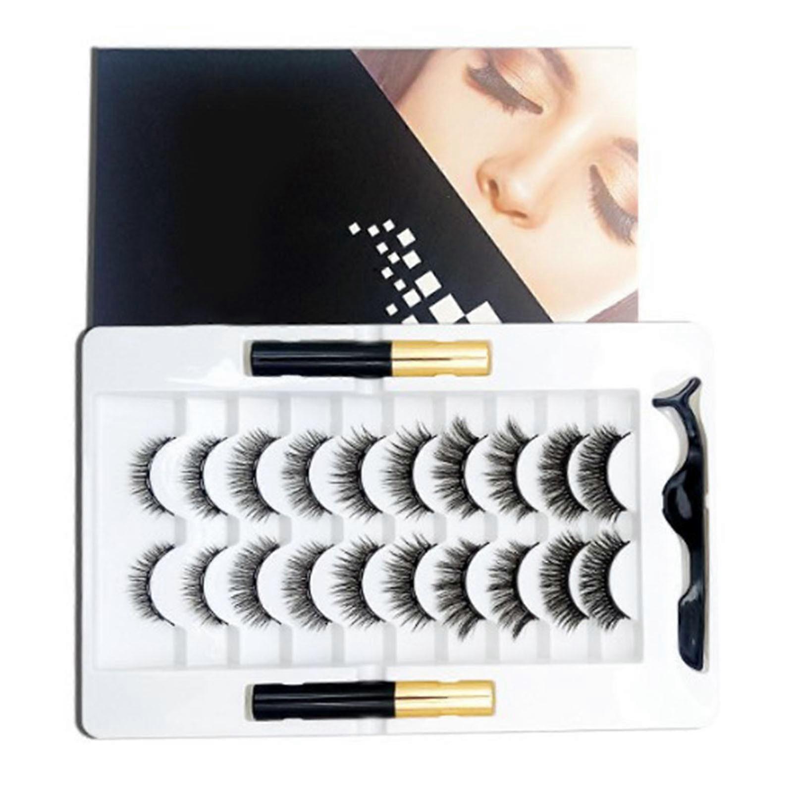 Magnetic False Lashes with Eyeliner Kit Professional Makeup Magnetic False Eyelashes for Women