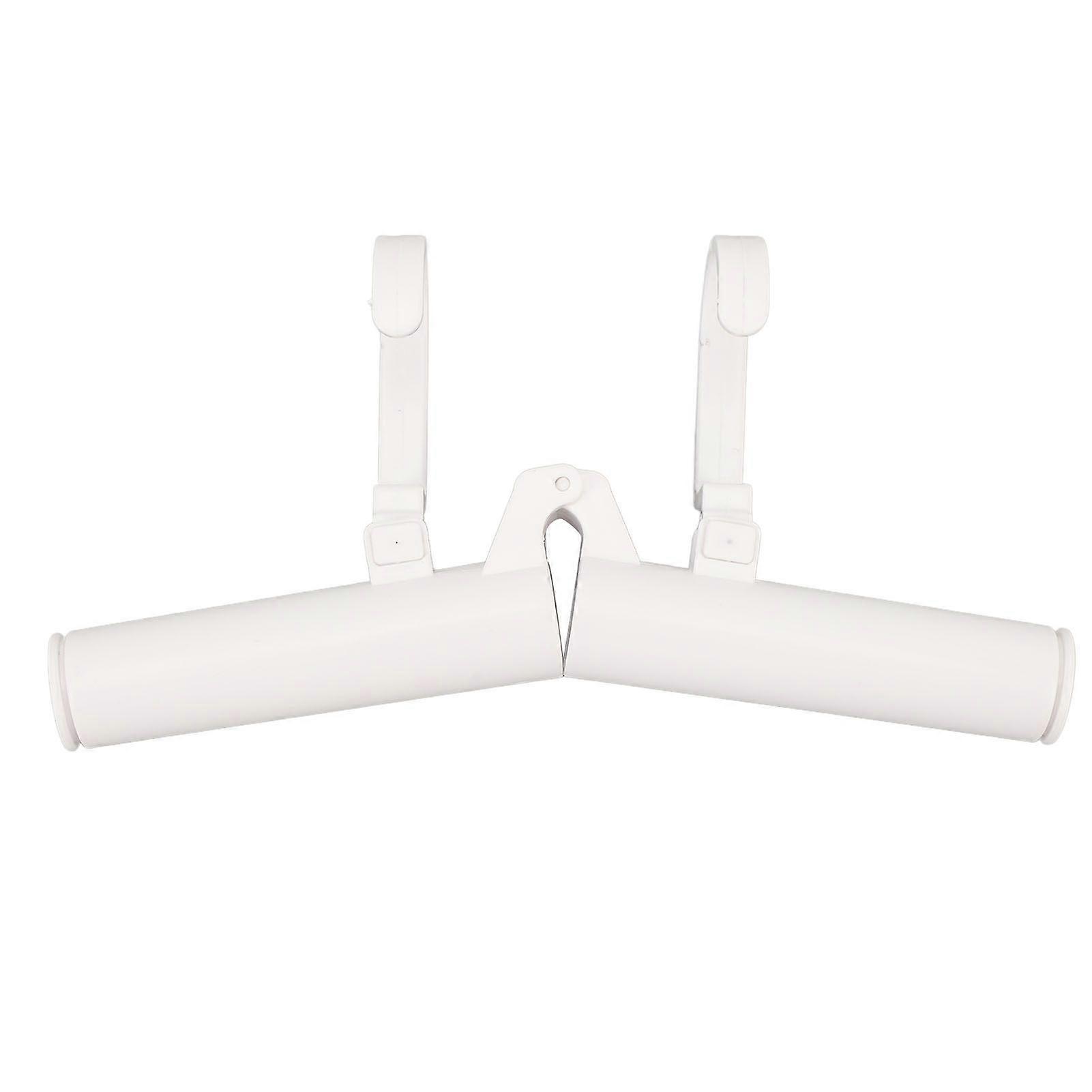 Travel Hanger Multifunctional Stretchable Adjustable Portable Folding Clothes Hanger for Car Daily Use White YMHC